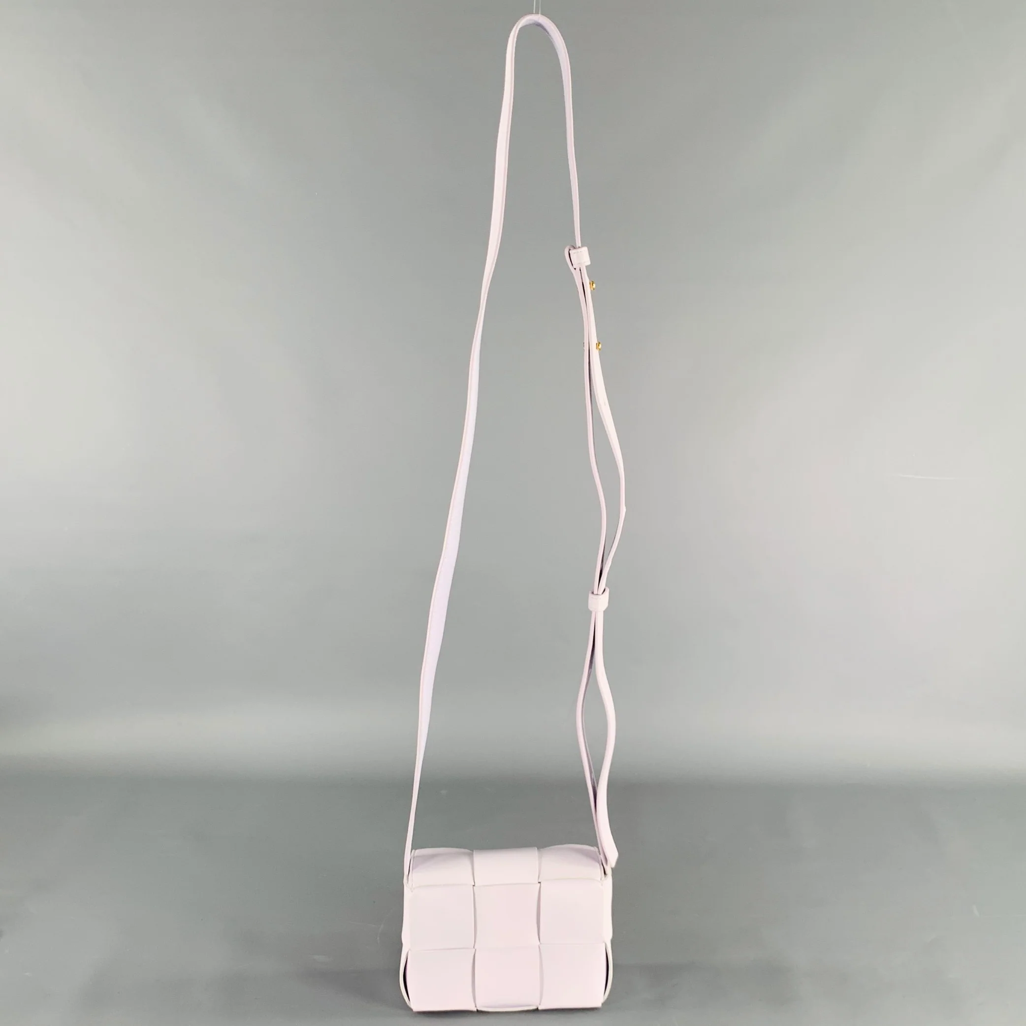 BOTTEGA VENETA Cassette Candy White Woven Leather Cross Body Handbag - Image 4