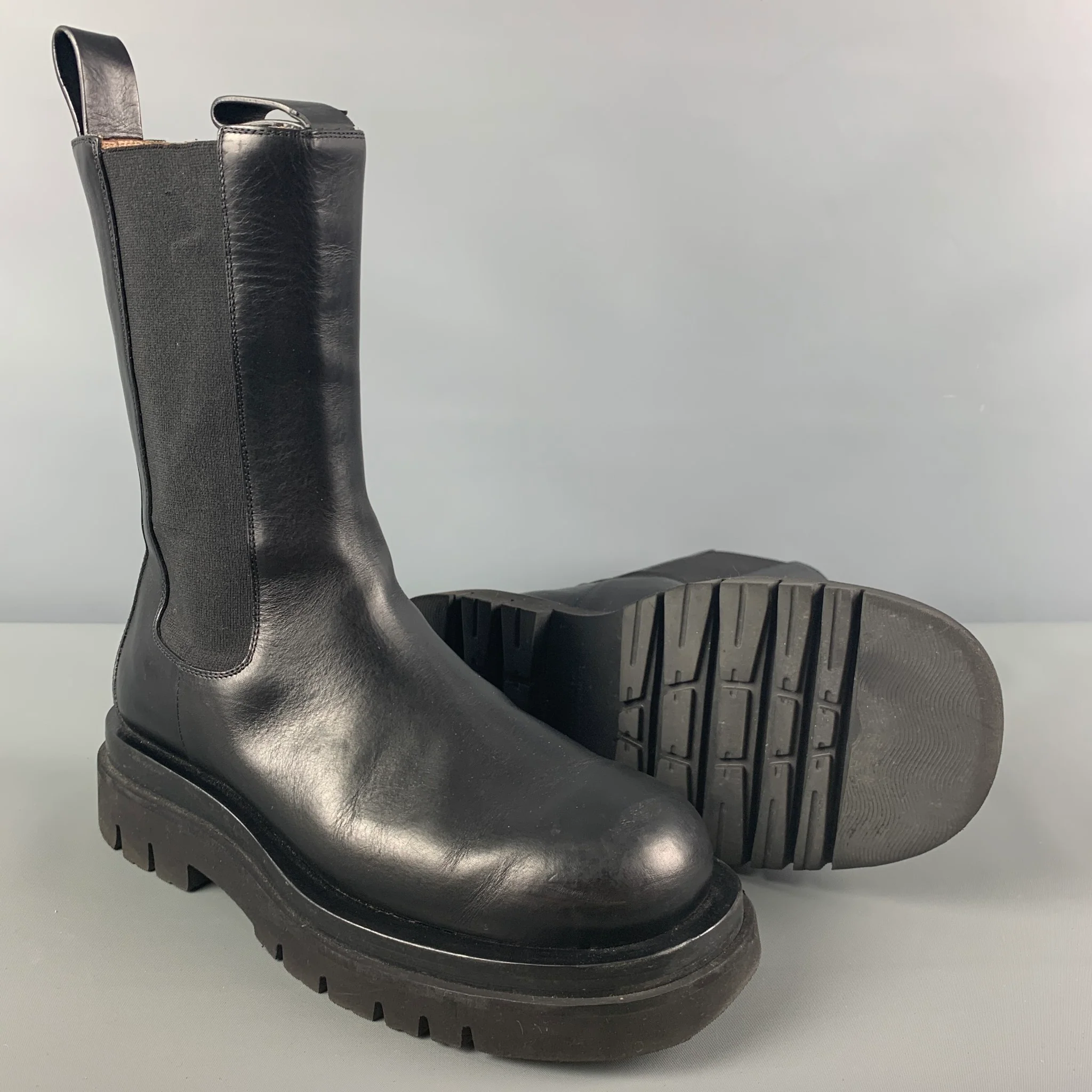 BOTTEGA VENETA Size 11 Black Pull On The Lug Boots - Image 3