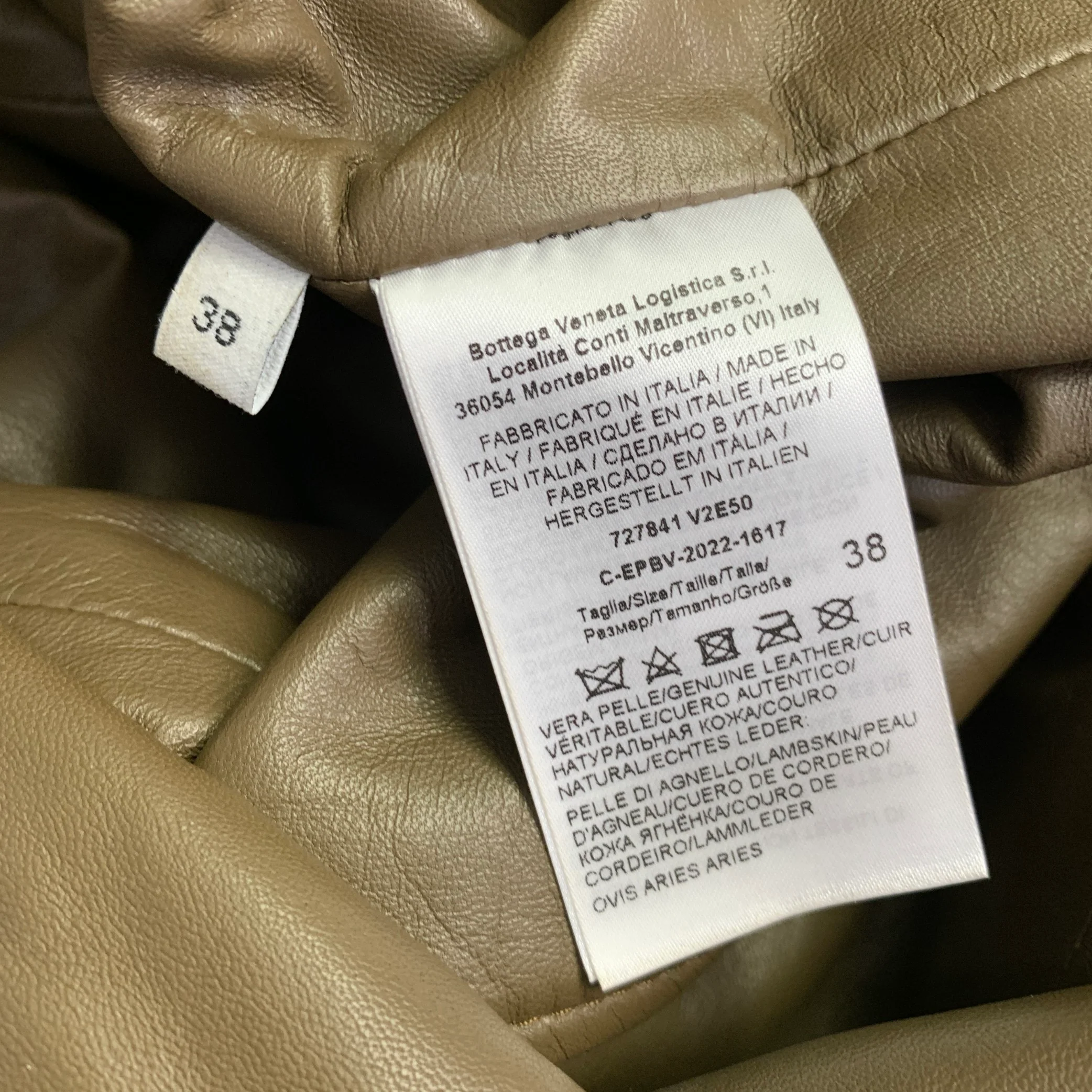 BOTTEGA VENETA Size 2 Green Olive Lambskin Leather Pencil Skirt - Image 4