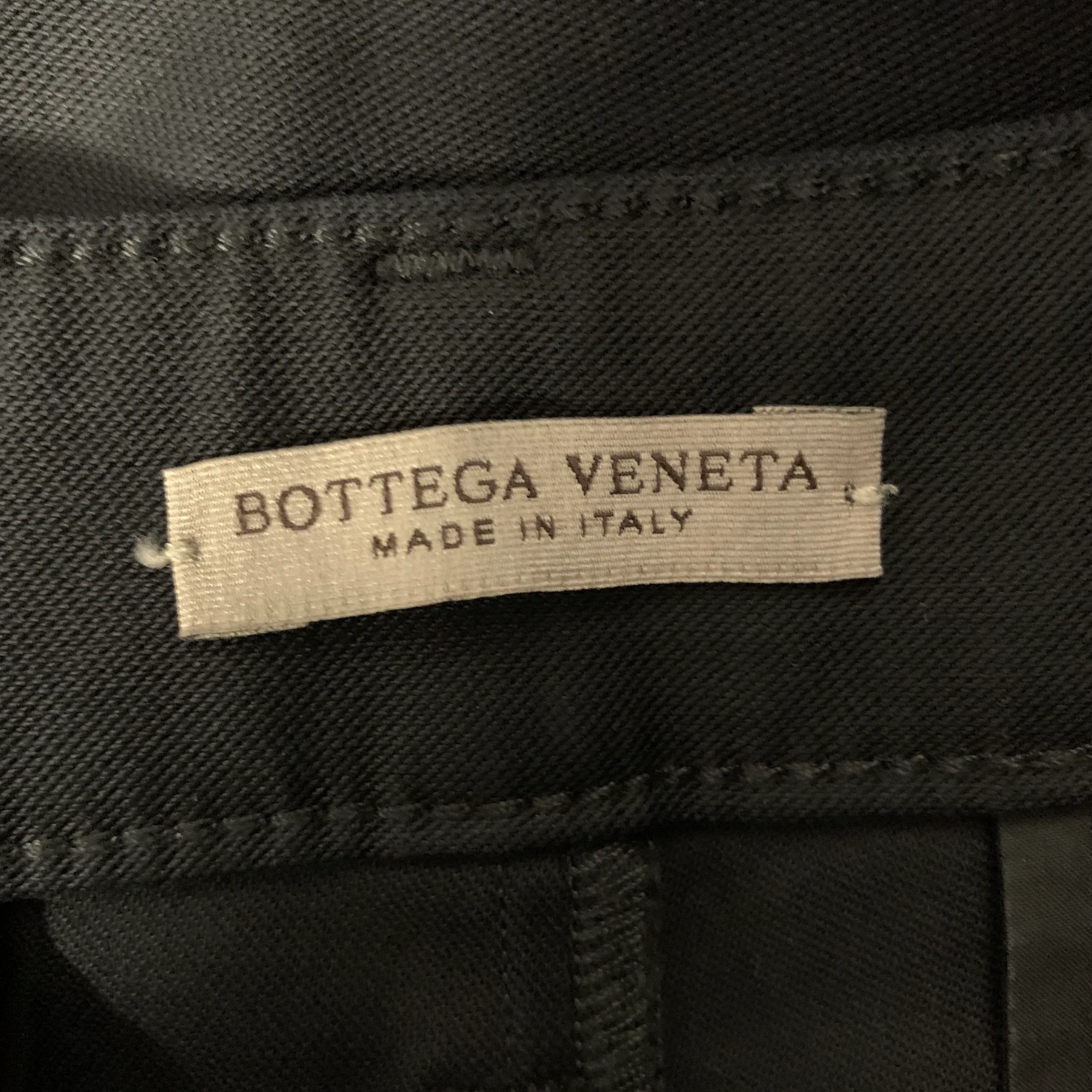 BOTTEGA VENETA Size 36 Black Solid Cotton Blend Straight Casual Pants - Image 4