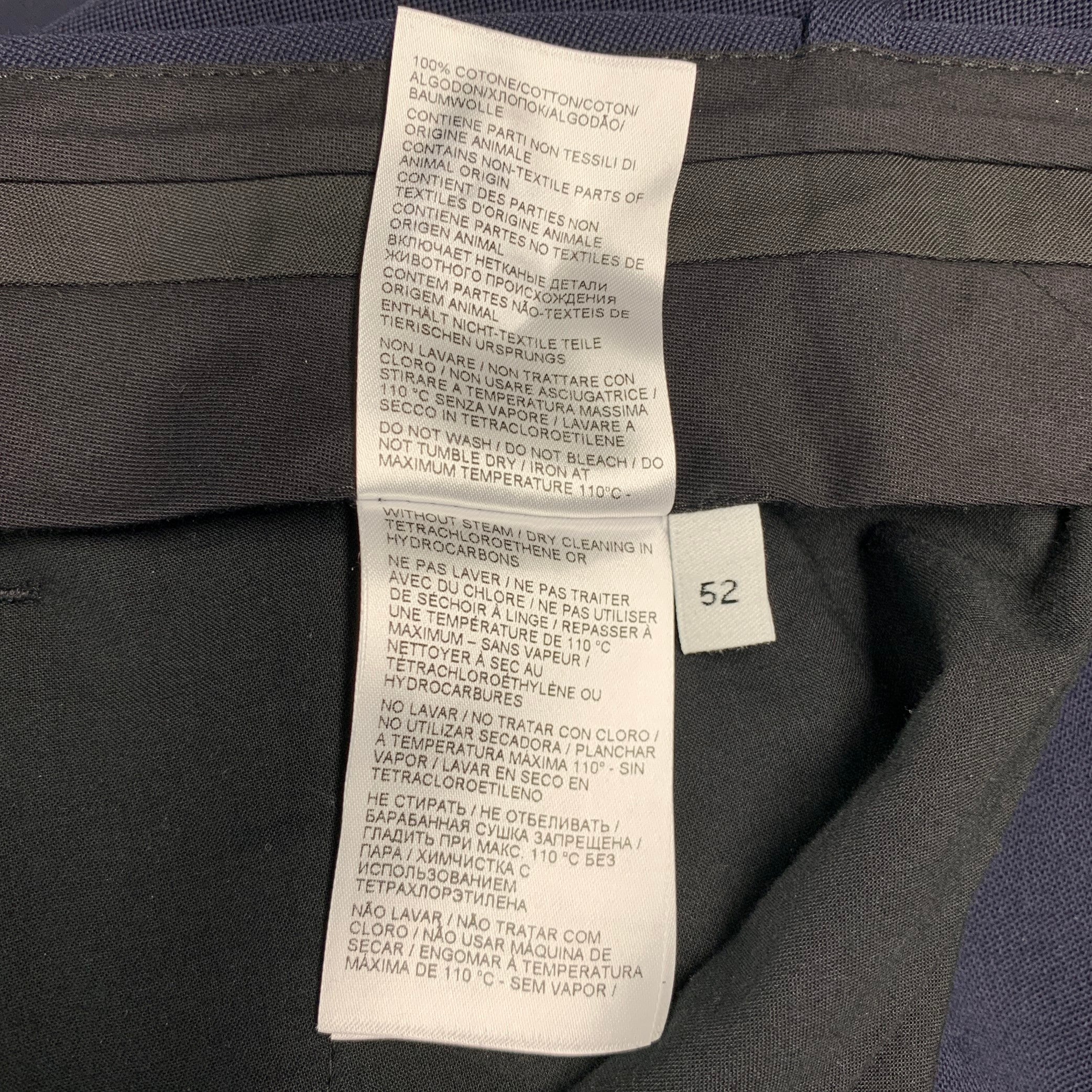 BOTTEGA VENETA Size 36 Navy Wool Blend Zip Fly Dress Pants - Image 5