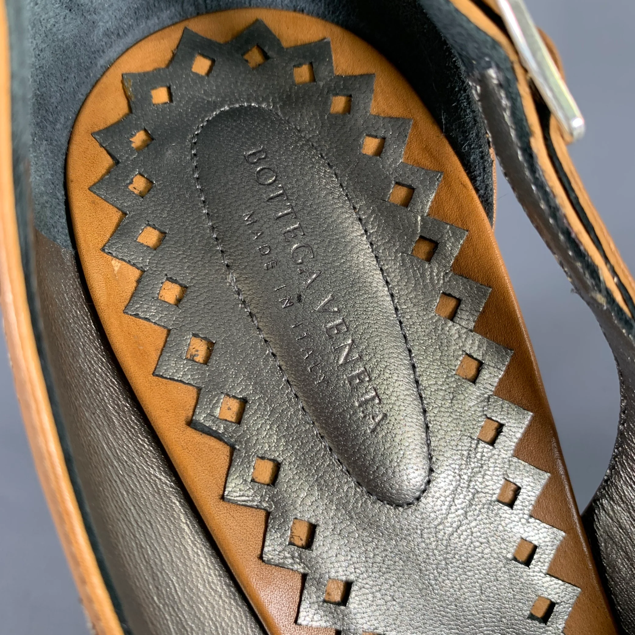 BOTTEGA VENETA Size 6.5 Brown Leather Fringe Pumps - Image 8