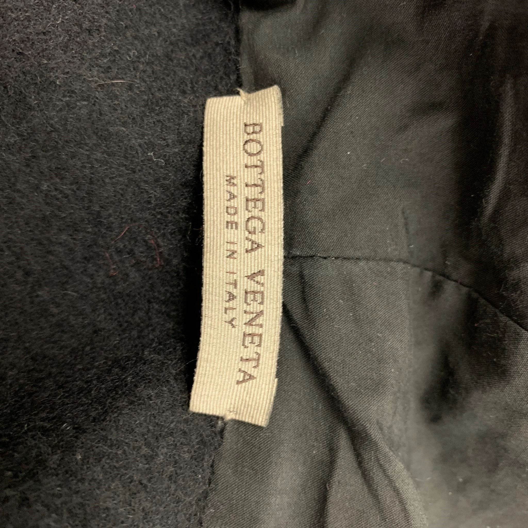 BOTTEGA VENETA Size M Black Cotton Wool Zip Up Sweatshirt - Image 5