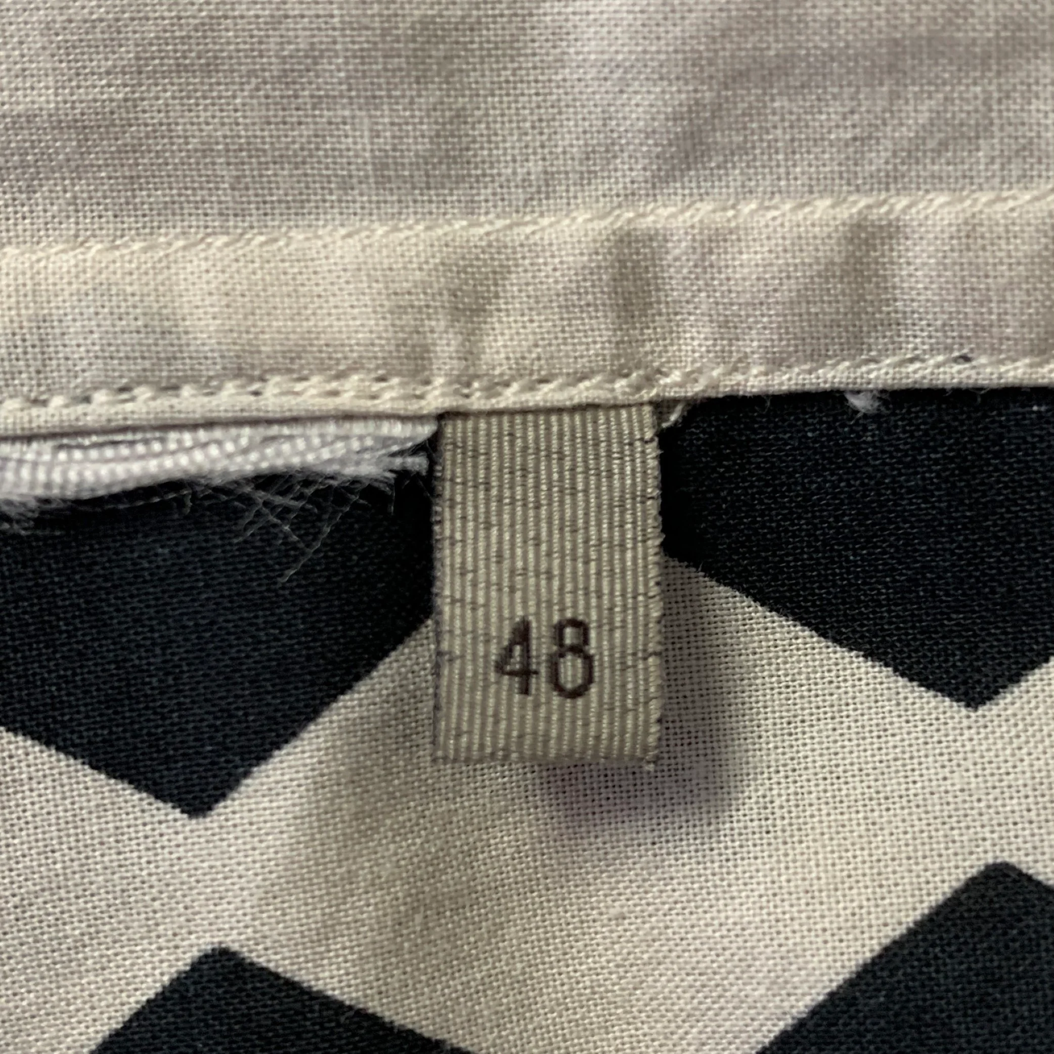 BOTTEGA VENETA Size S Khaki Black Checkered Cotton Camp Short Sleeve Shirt - Image 6
