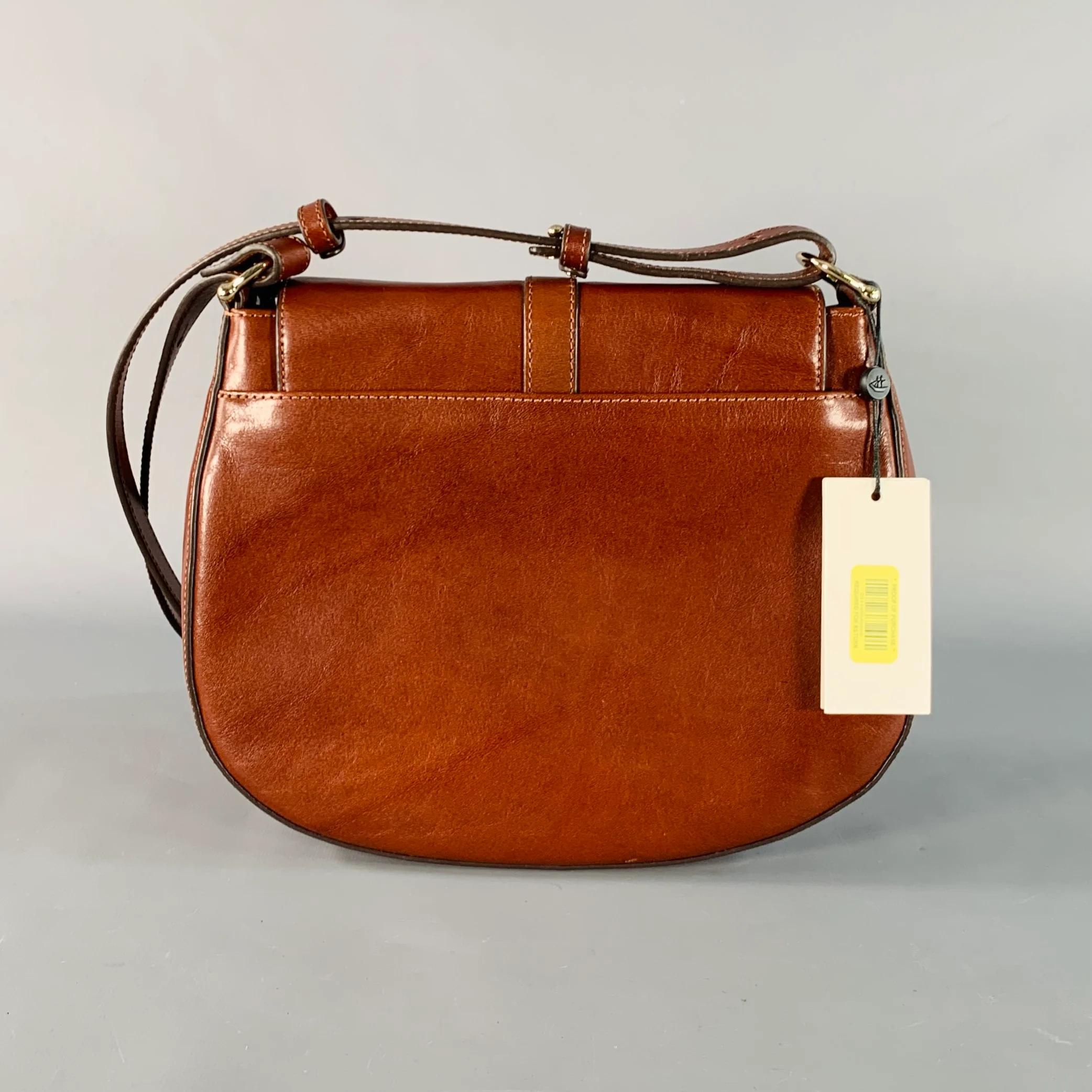 BRAHMIN Addilyn Brown Cognac Leather Crossbody Handbag - Image 4