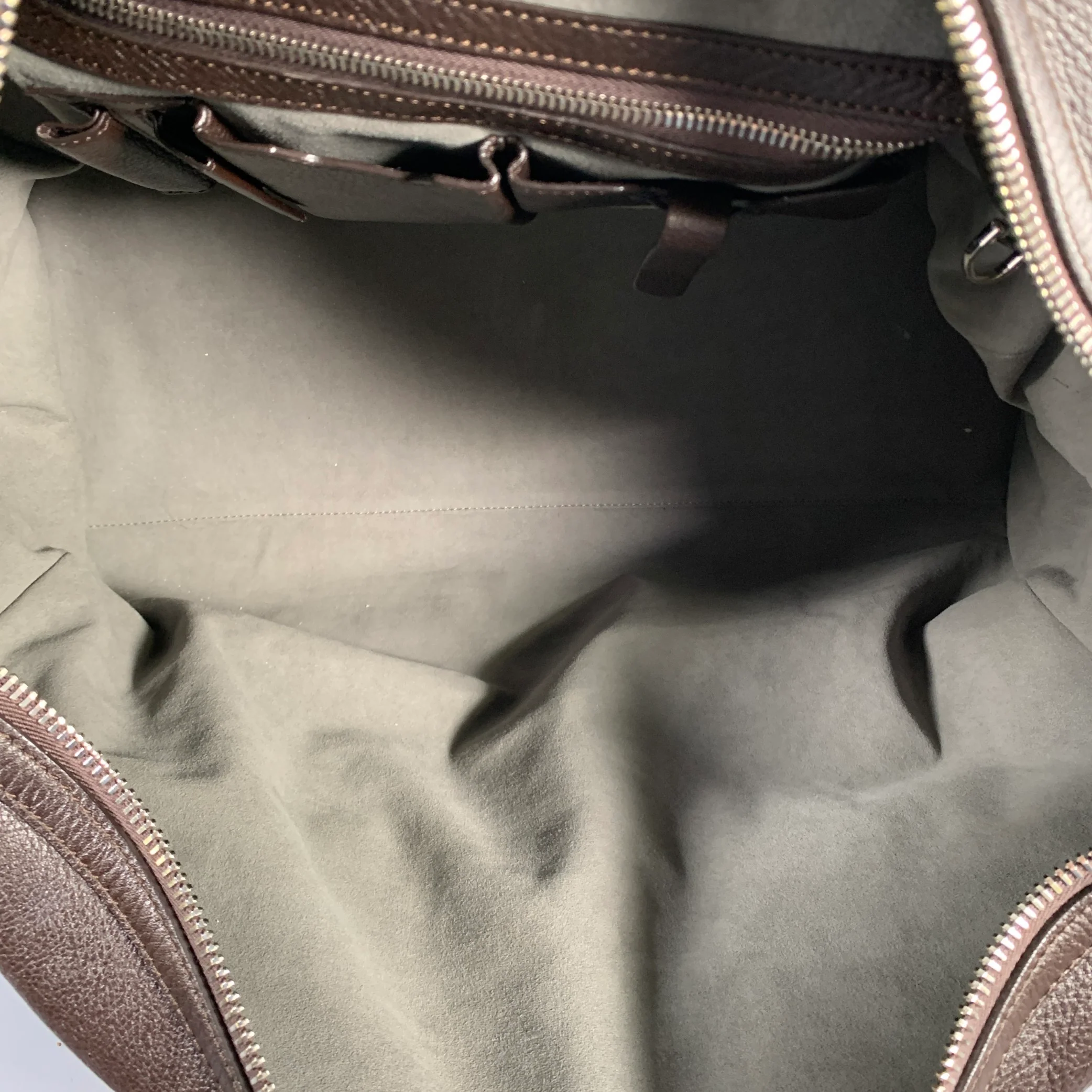 BRIONI Brown Pebble Grain Leather Duffle Bags - Image 10