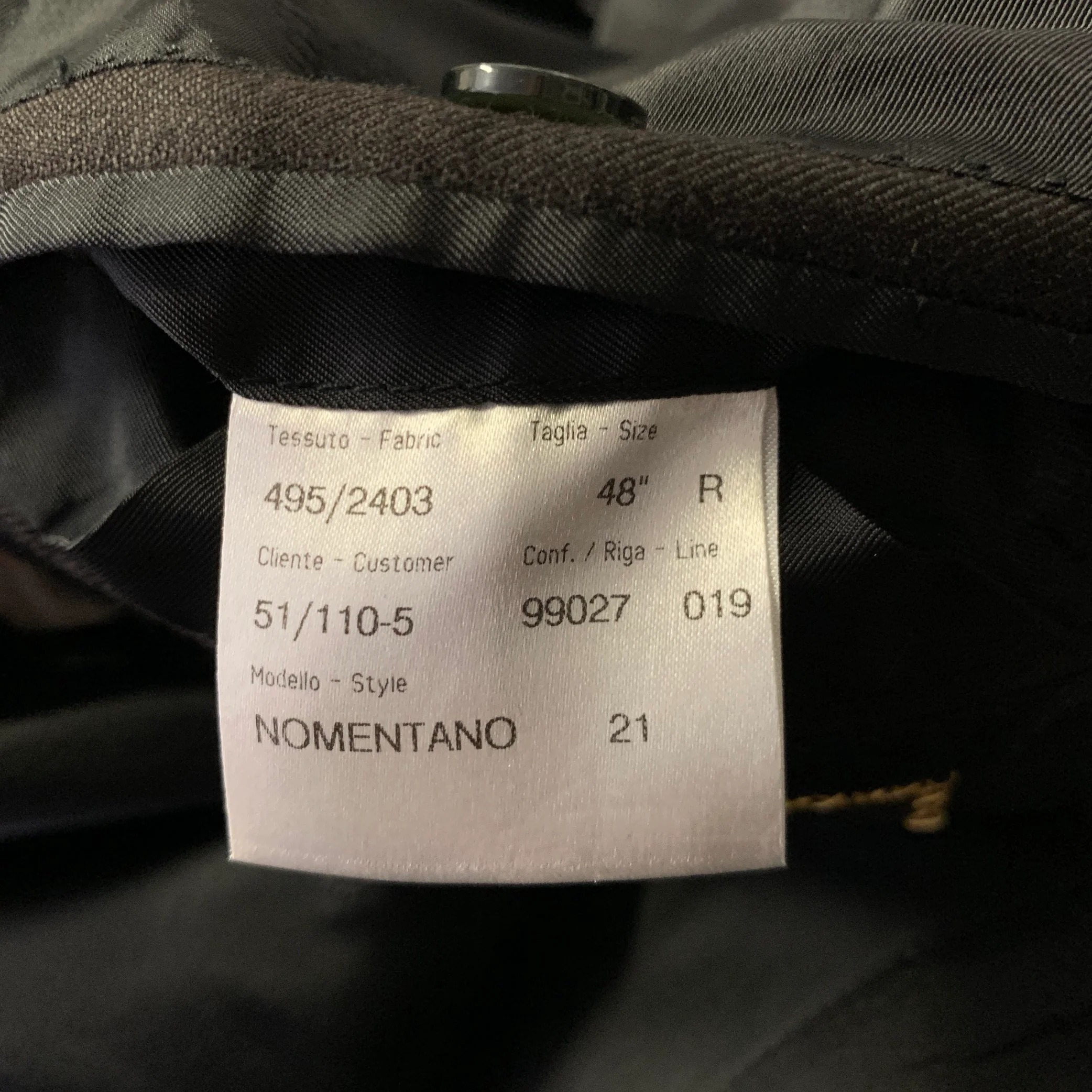 BRIONI Chest Size 46 Black Brown Stripe Wool Blend Notch Lapel Suit - Image 7
