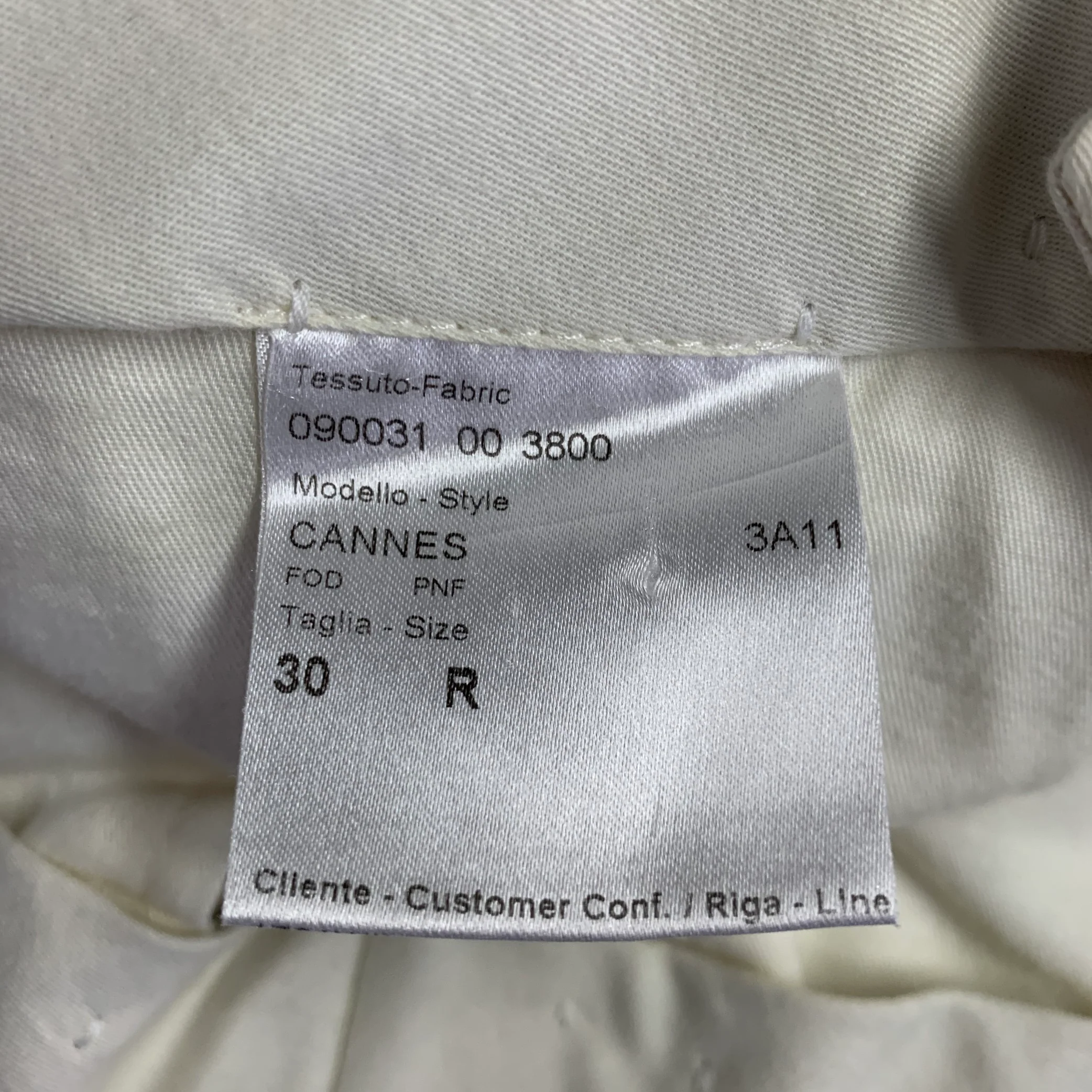 BRIONI Size 30 Cream Cotton Blend Flat Front Casual Pants - Image 4