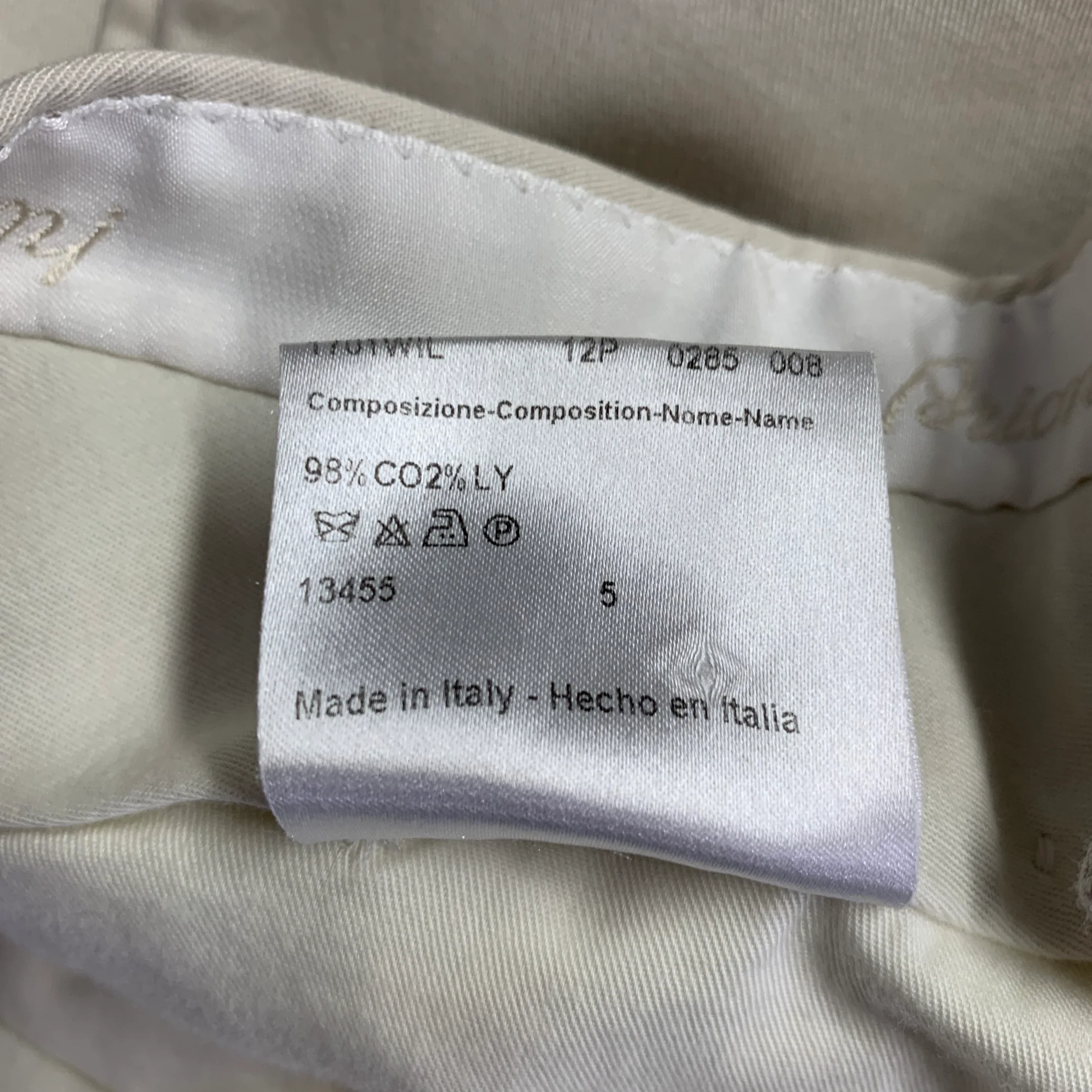 BRIONI Size 30 Cream Cotton Blend Flat Front Casual Pants - Image 5
