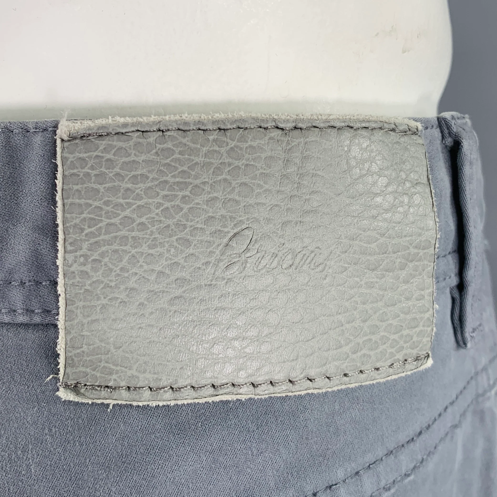 BRIONI Size 34 Grey Cotton Blend Jean Cut Casual Pants - Image 3