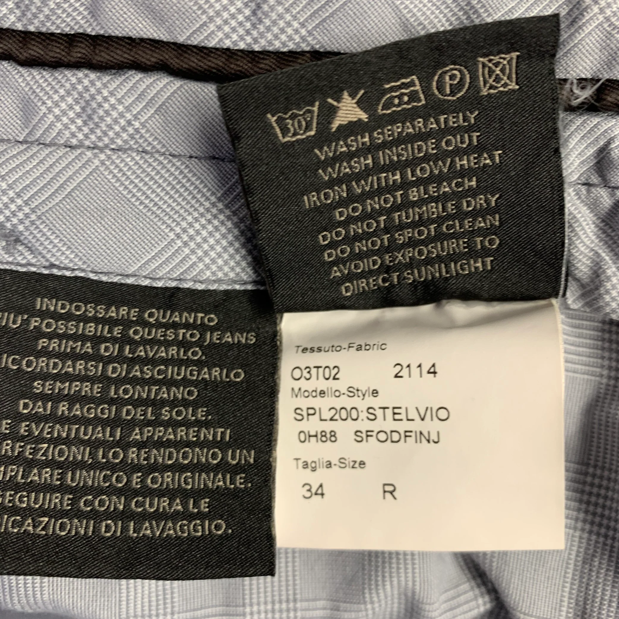 BRIONI Size 34 Grey Cotton Blend Jean Cut Casual Pants - Image 7