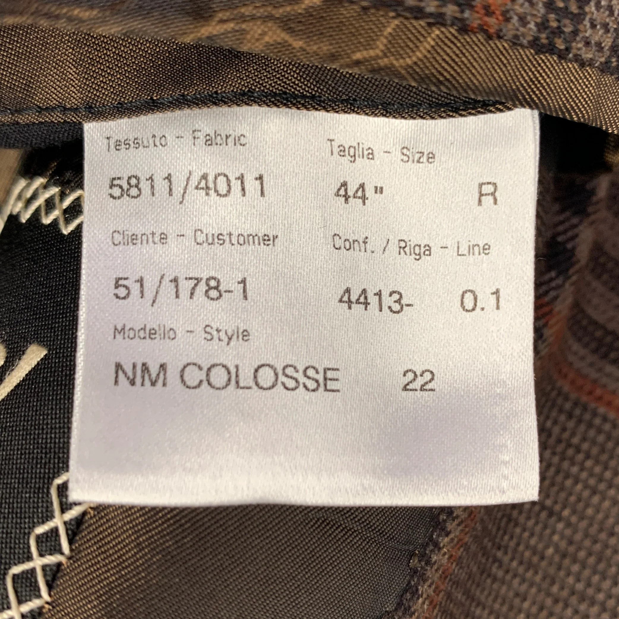 BRIONI Size 44 Brown Orange Plaid Wool Single Breasted Sport Coat - Image 10