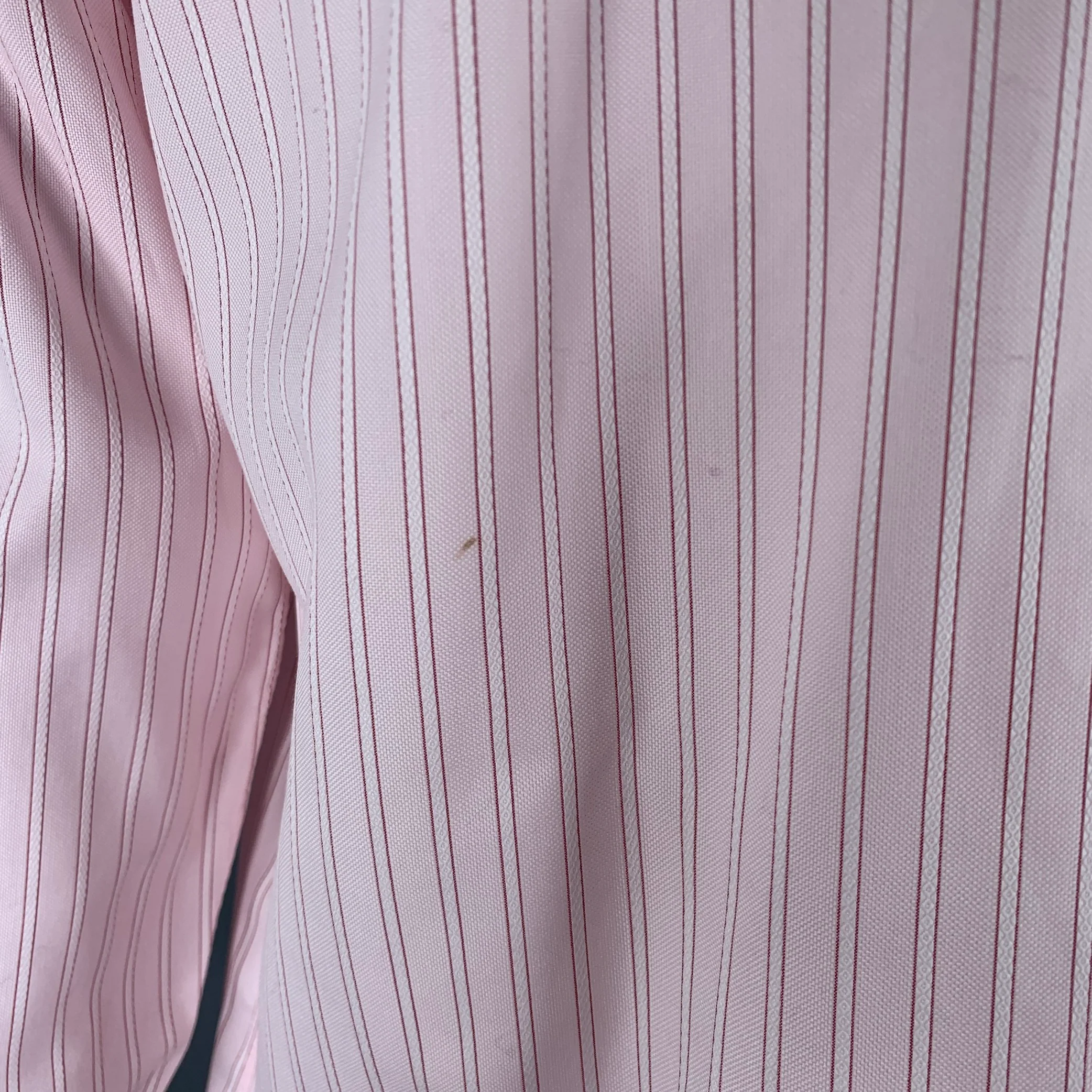 BRIONI Size L Pink Stripe Cotton Button Up Long Sleeve Shirt - Image 5