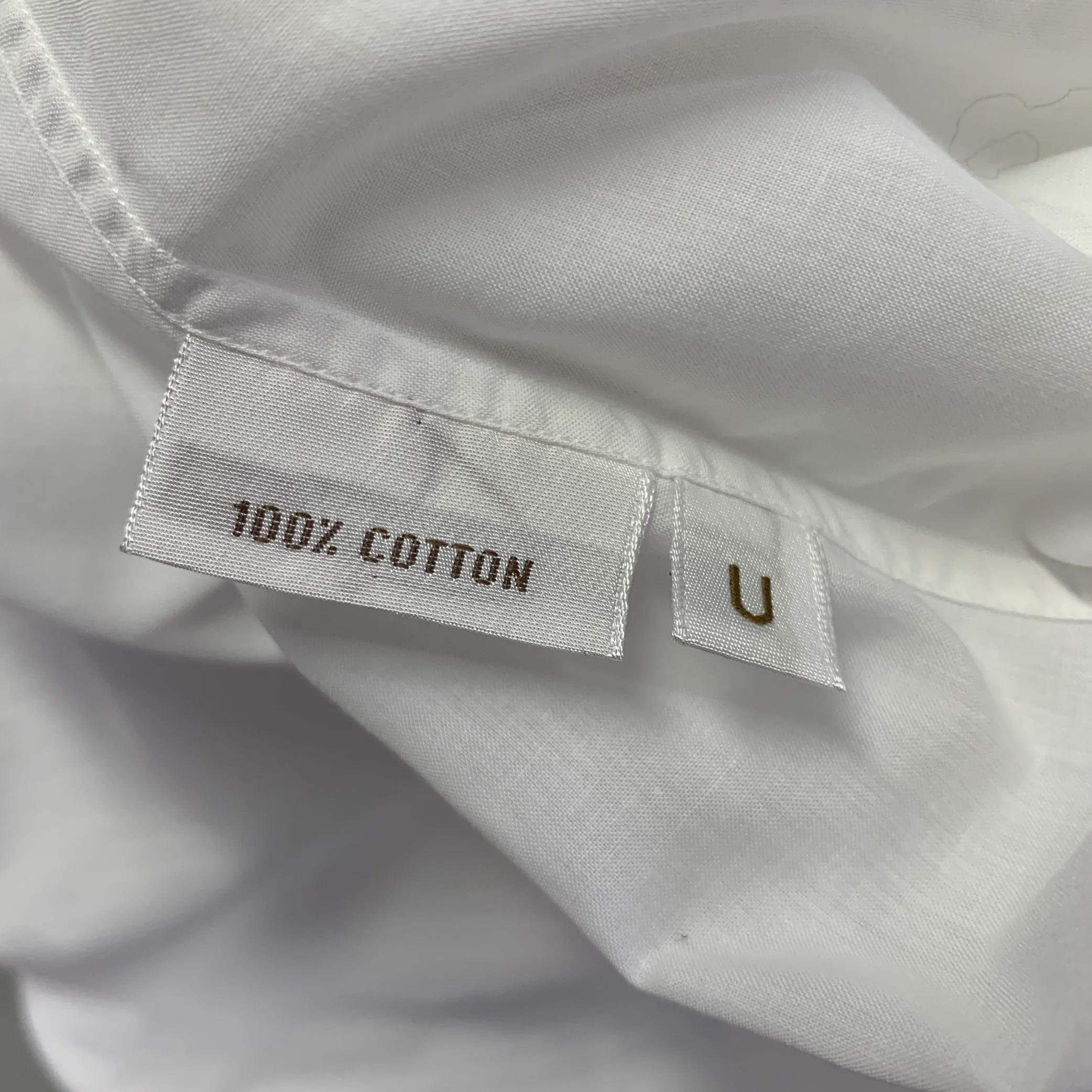 BRIONI Size L White Cotton Tuxedo Long Sleeve Shirt - Image 7