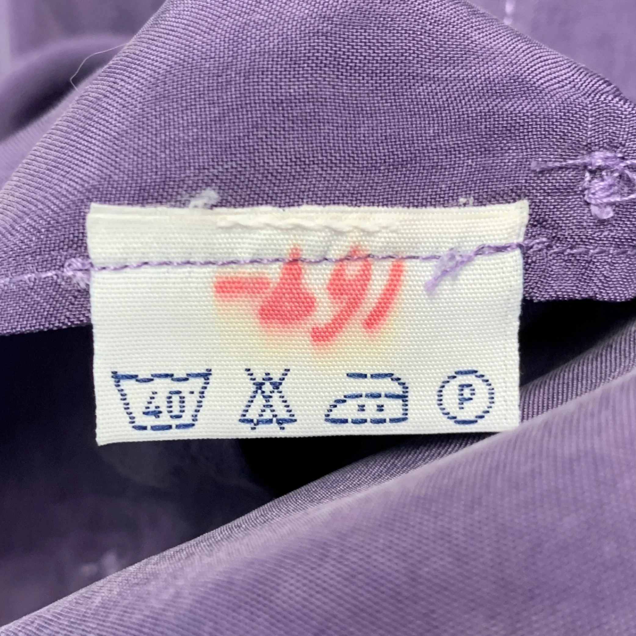 BRIONI Size M Purple Rayon Button Up Short Sleeve Shirt - Image 6