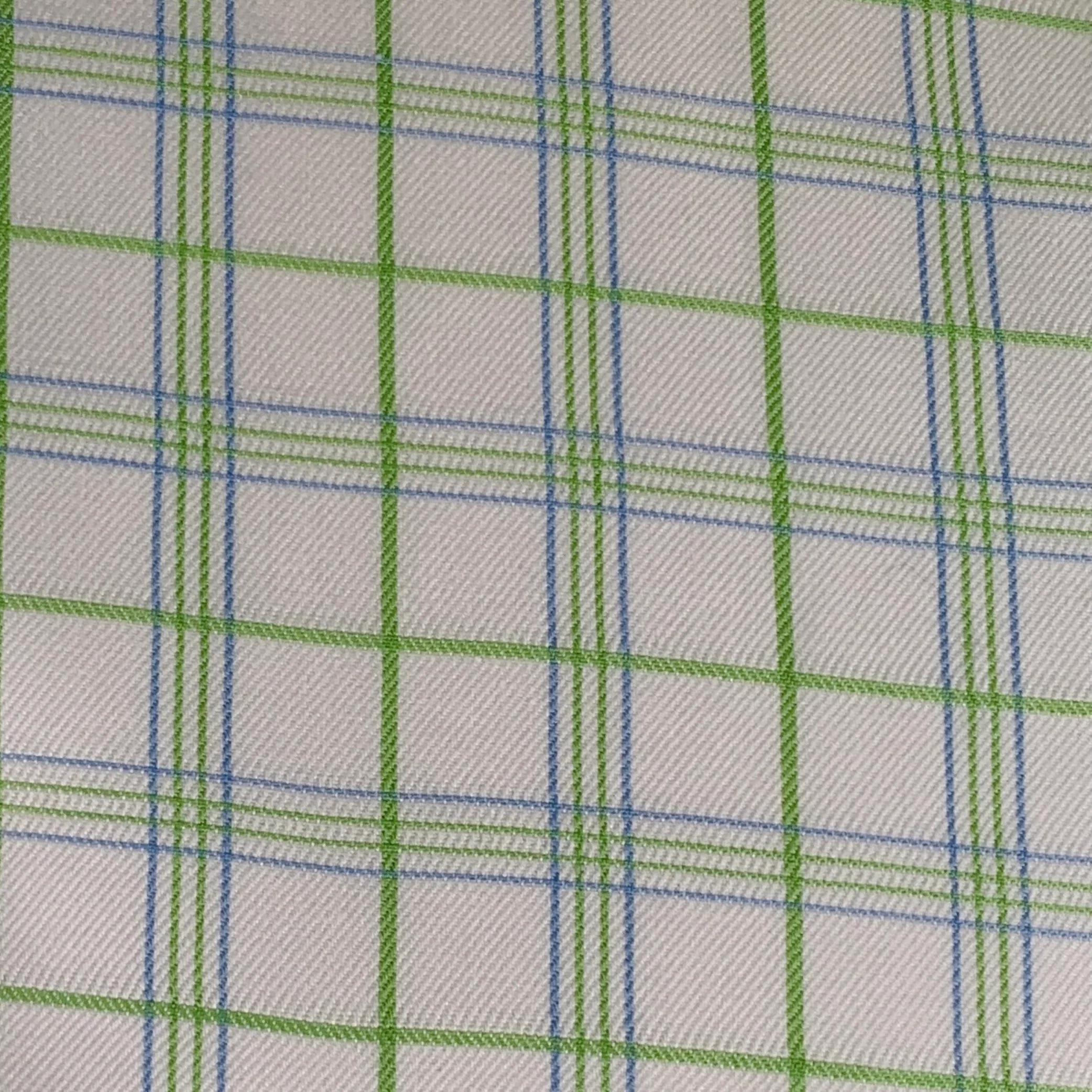 BRIONI Size M White Green Plaid Cotton Button Up Long Sleeve Shirt - Image 2