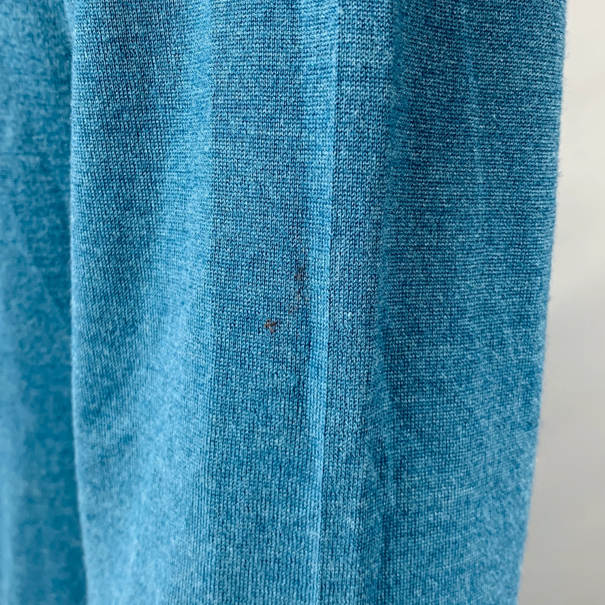 BRIONI Size XL Teal Knit Wool Silk Cashmere Polo Pullover - Image 7