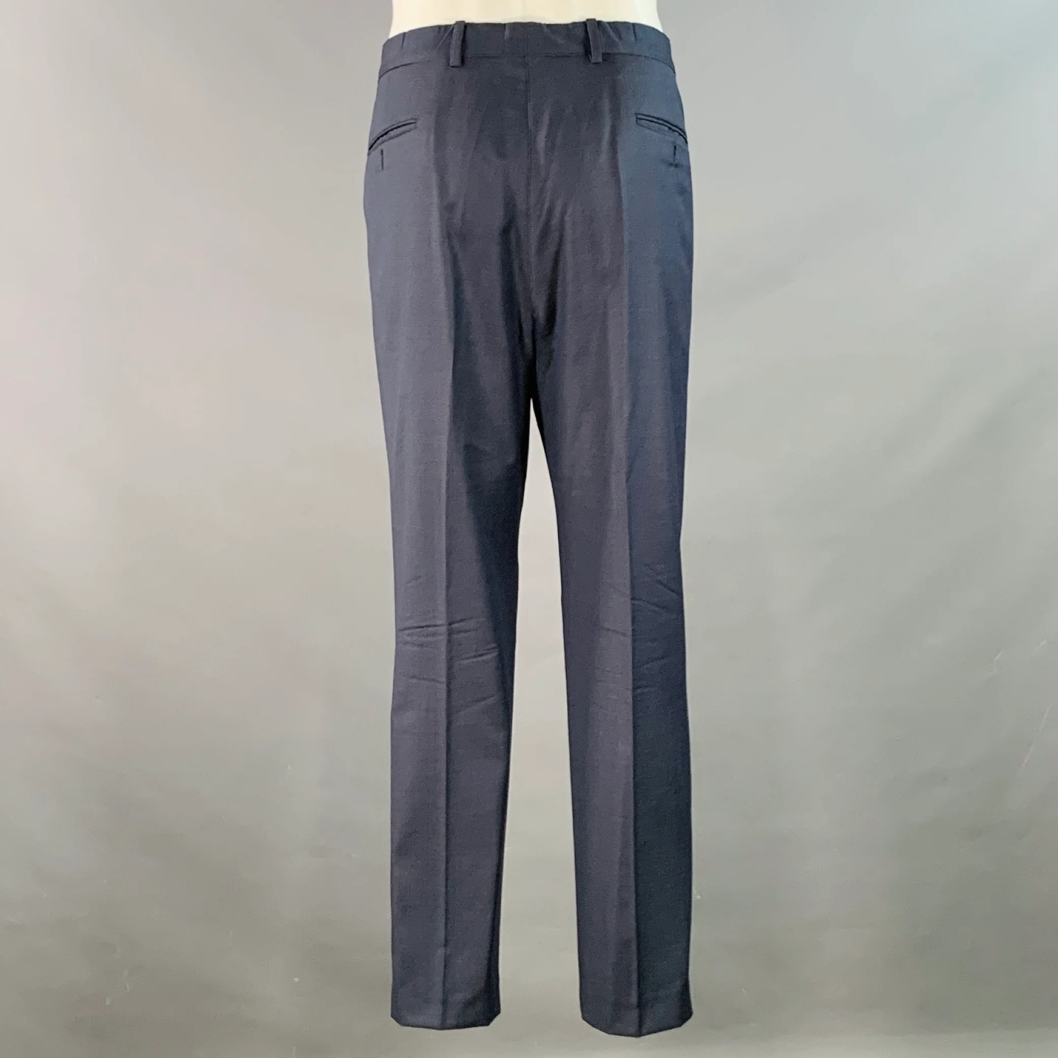 BROOKS BROTHERS Size 41 Regular Navy Wool Regent Fit Notch Lapel Suit - Image 5