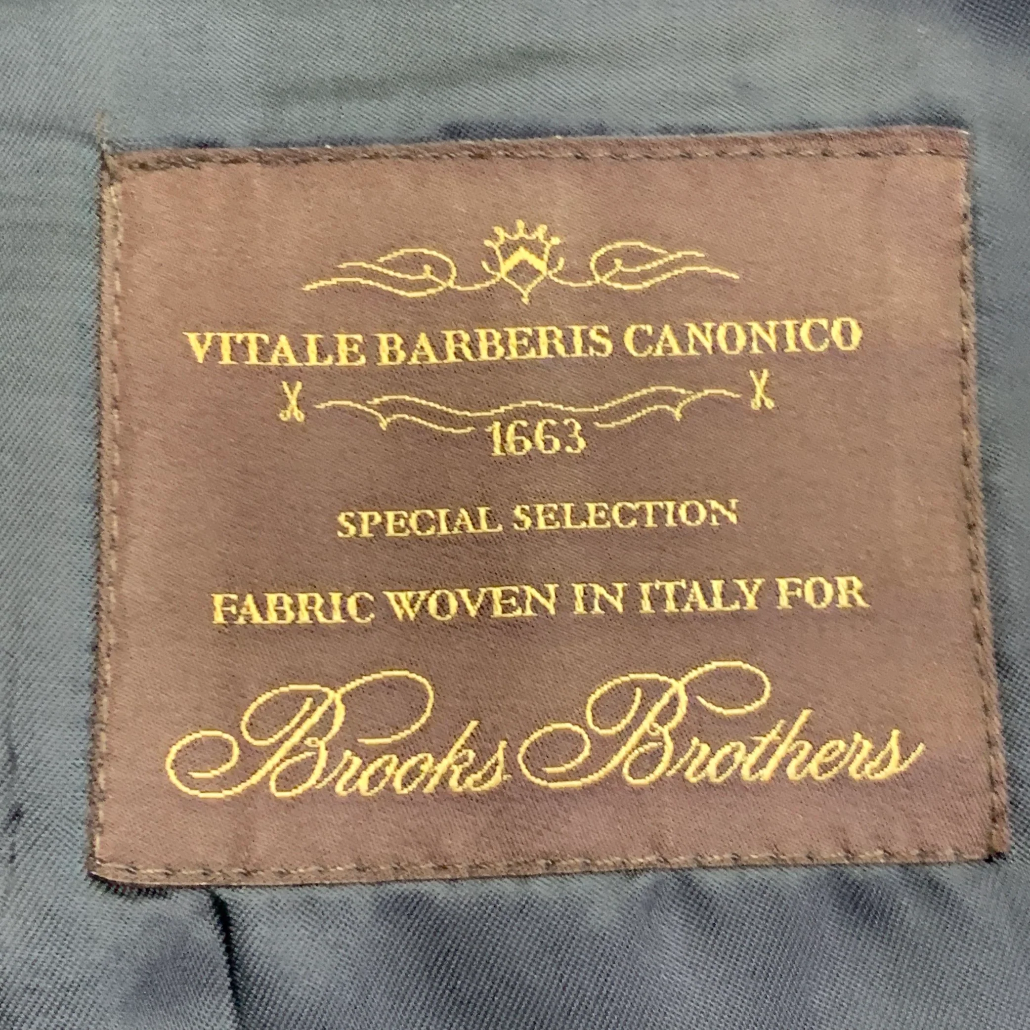 BROOKS BROTHERS Size 41 Regular Navy Wool Regent Fit Notch Lapel Suit - Image 8