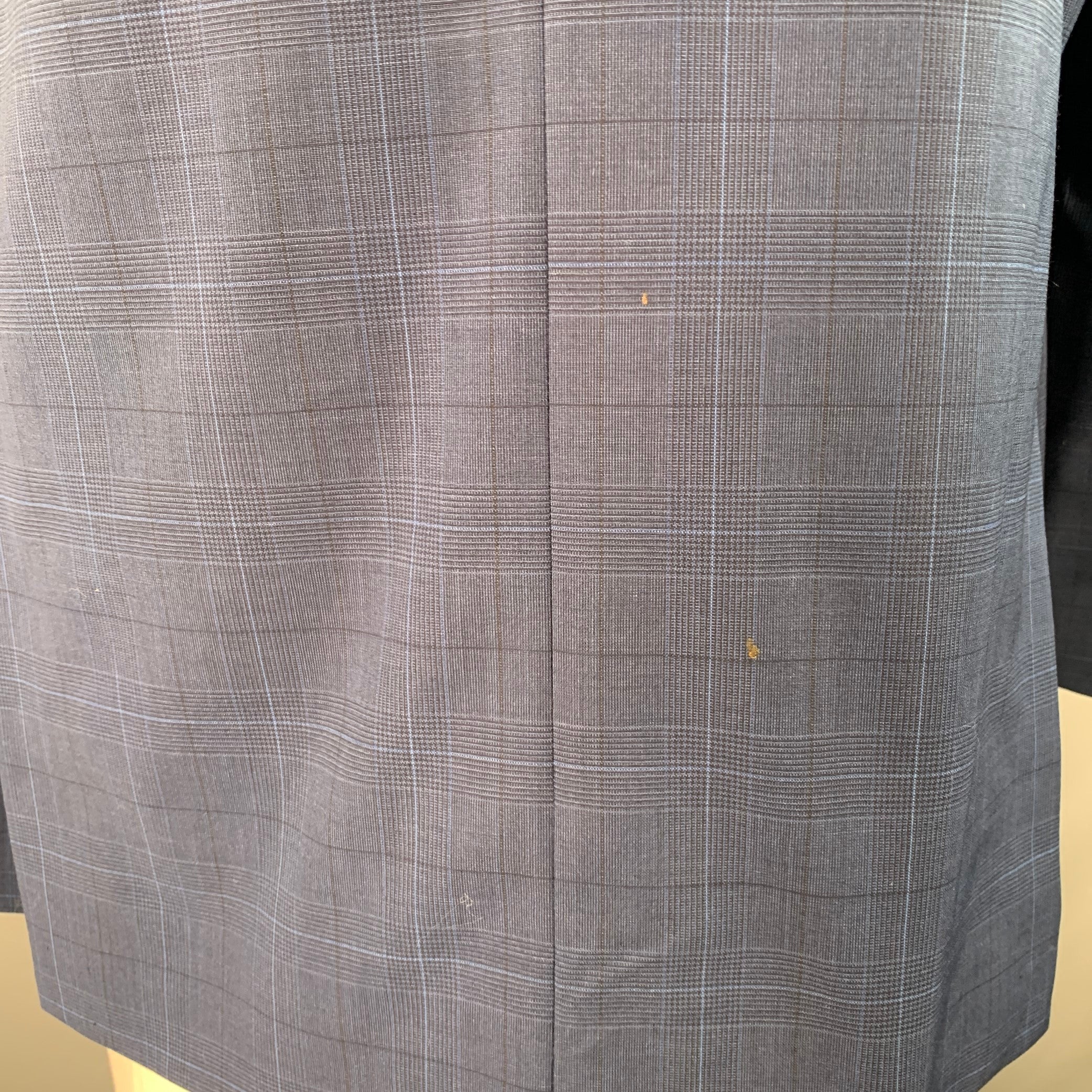 BROOKS BROTHERS Size 48 Navy Blue Plaid Wool Blend Regent Fit Sport Coat - Image 4
