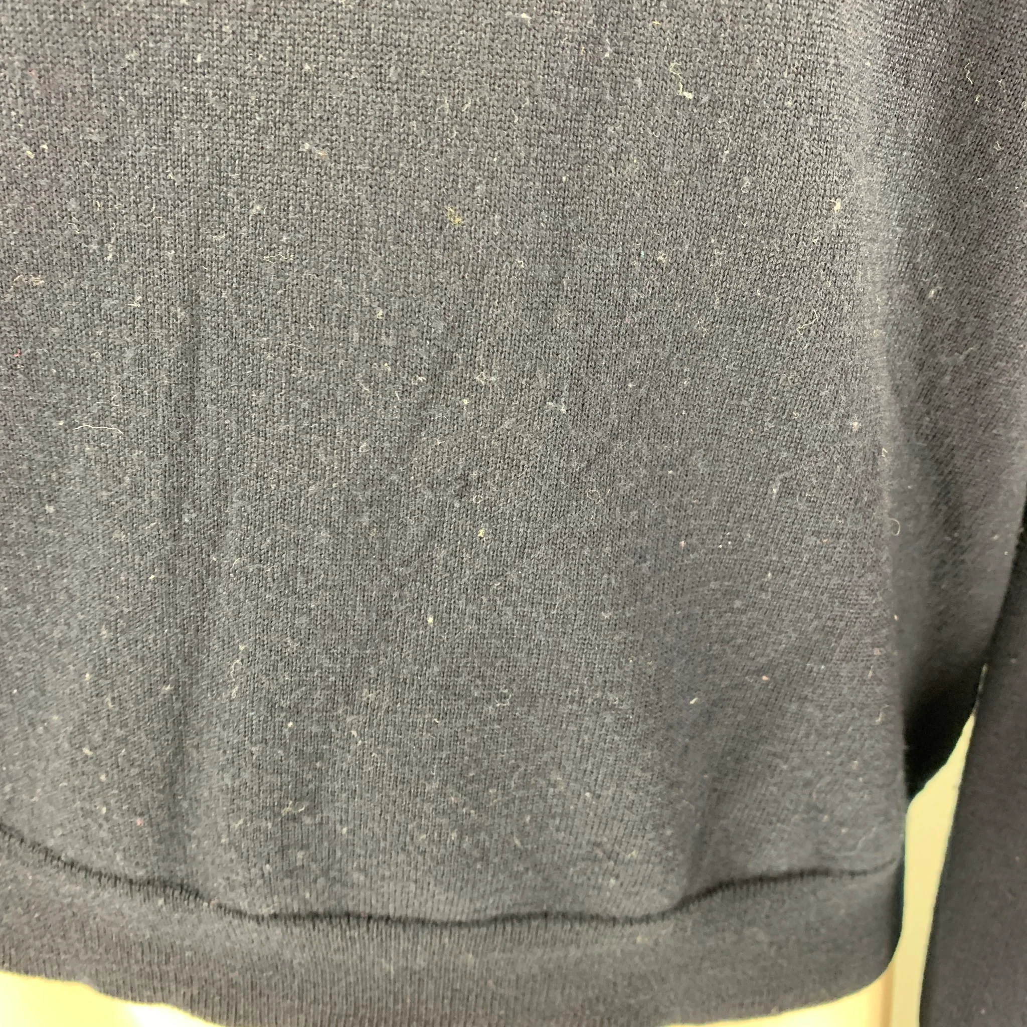 BROOKS BROTHERS Size M Navy Merino Wool V-Neck Pullover - Image 6