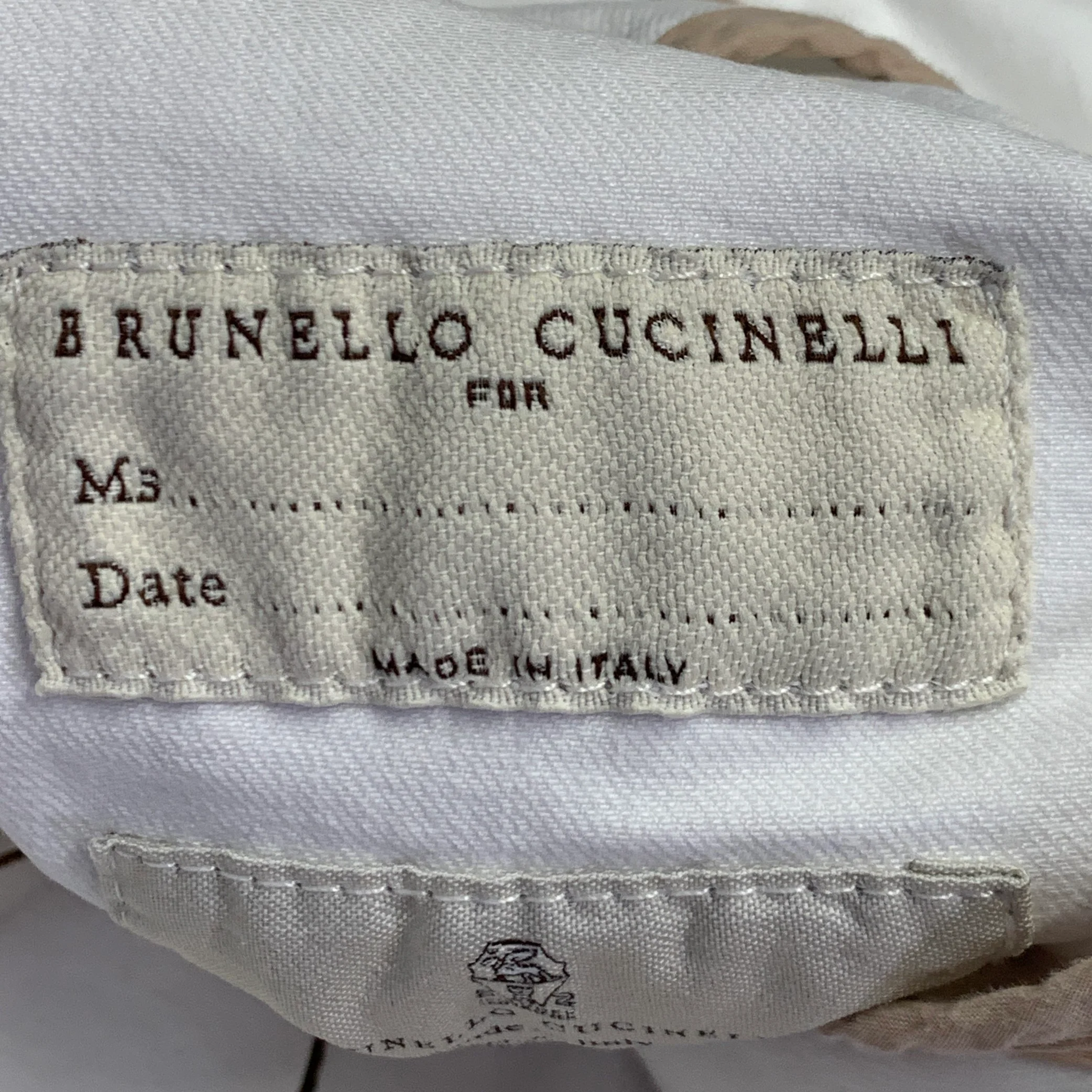 BRUNELLO CUCINELLI Size 0 Cream Cotton Blend Pleated Jeans - Image 5