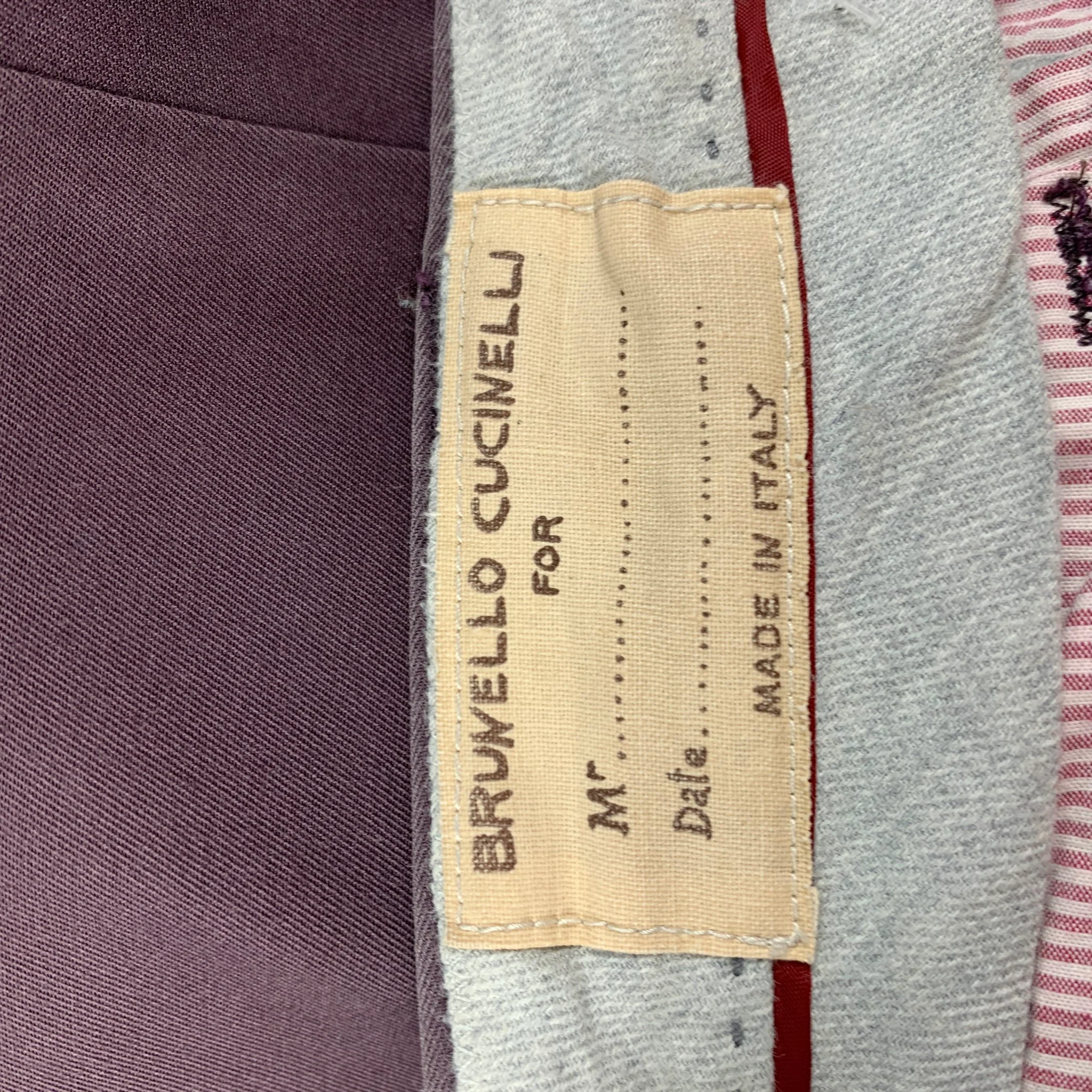 BRUNELLO CUCINELLI Size 30 Eggplant Cotton Zip Fly Casual Pants - Image 4