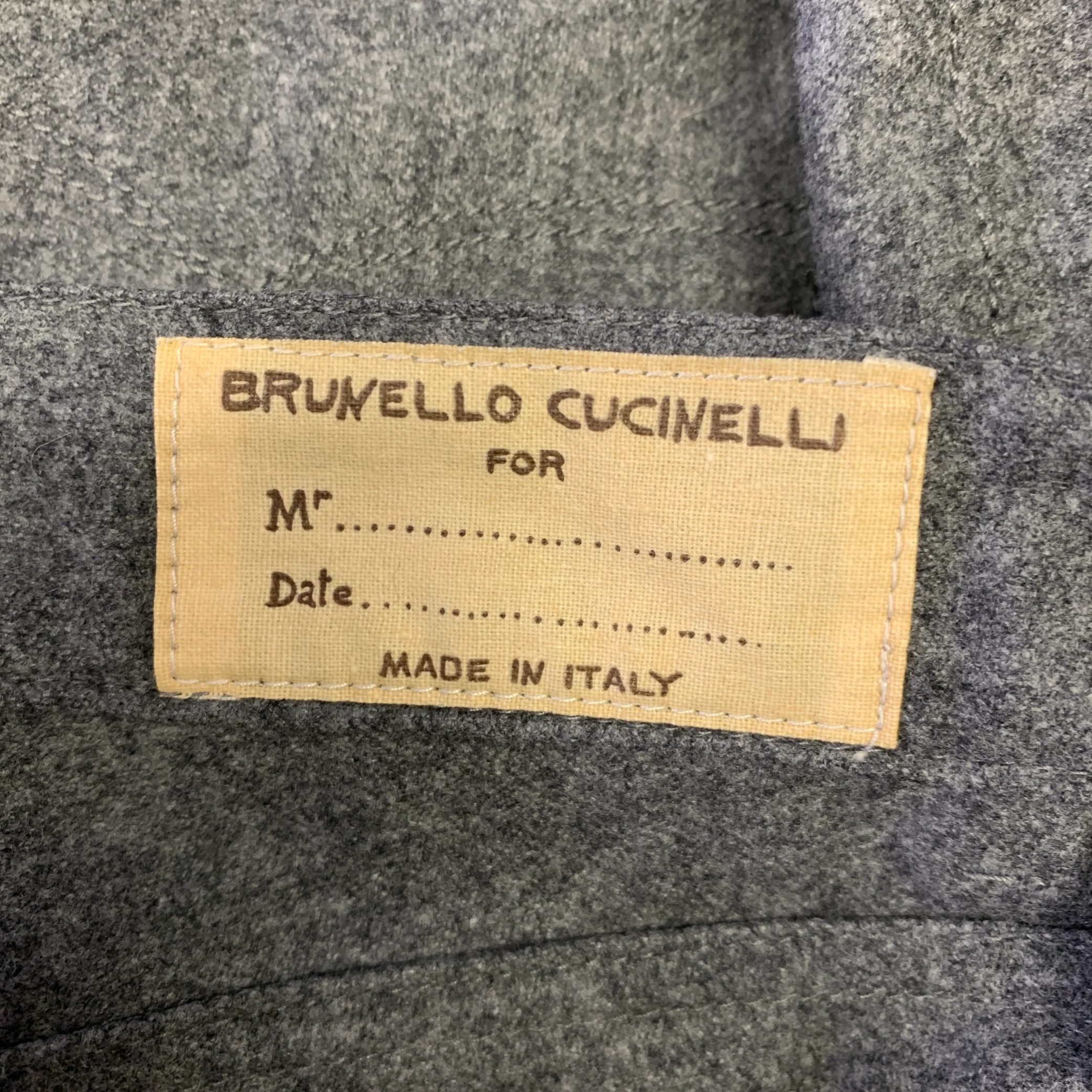 BRUNELLO CUCINELLI Size 32 Gray Heather Wool Button Fly Casual Pants - Image 5