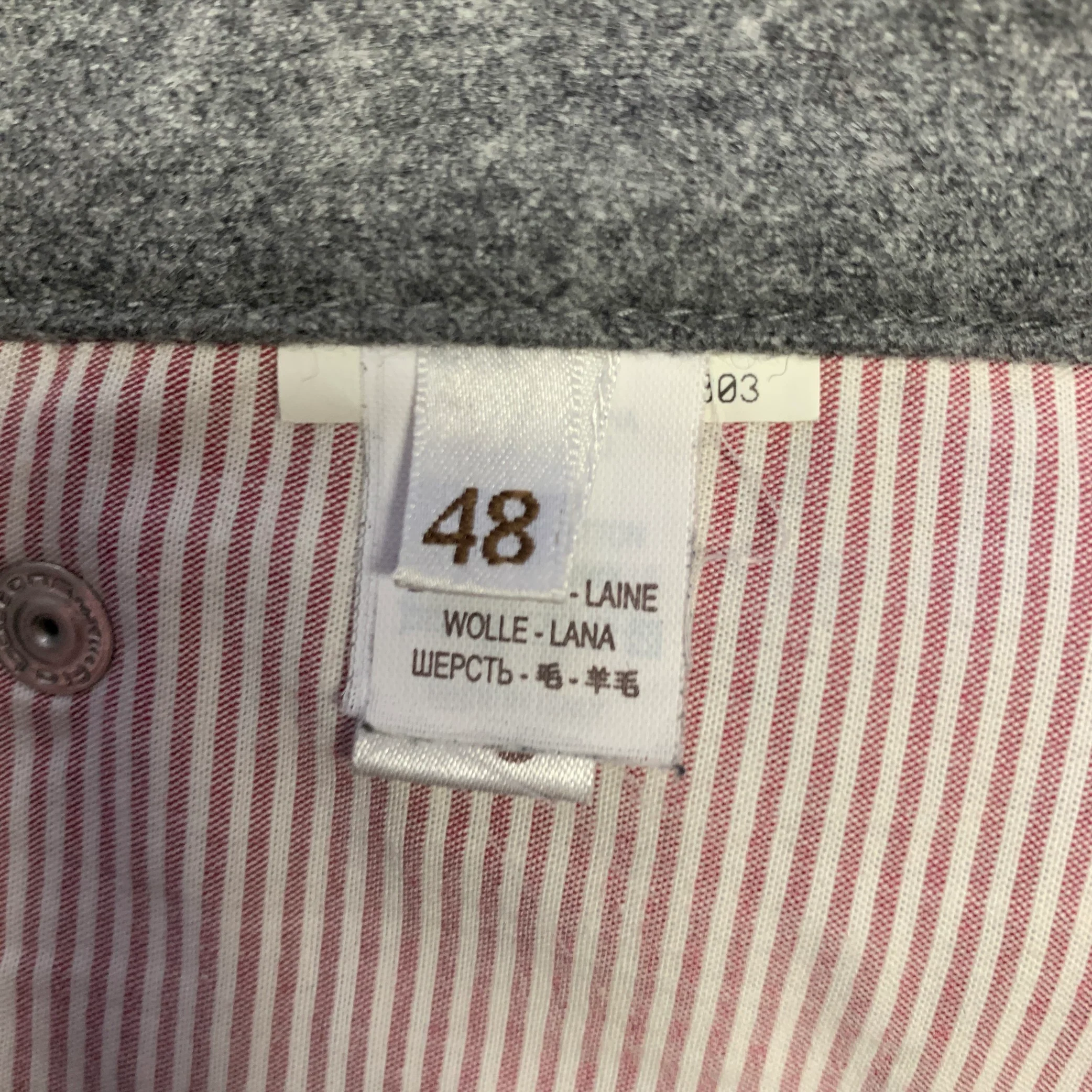 BRUNELLO CUCINELLI Size 32 Gray Heather Wool Button Fly Casual Pants - Image 6