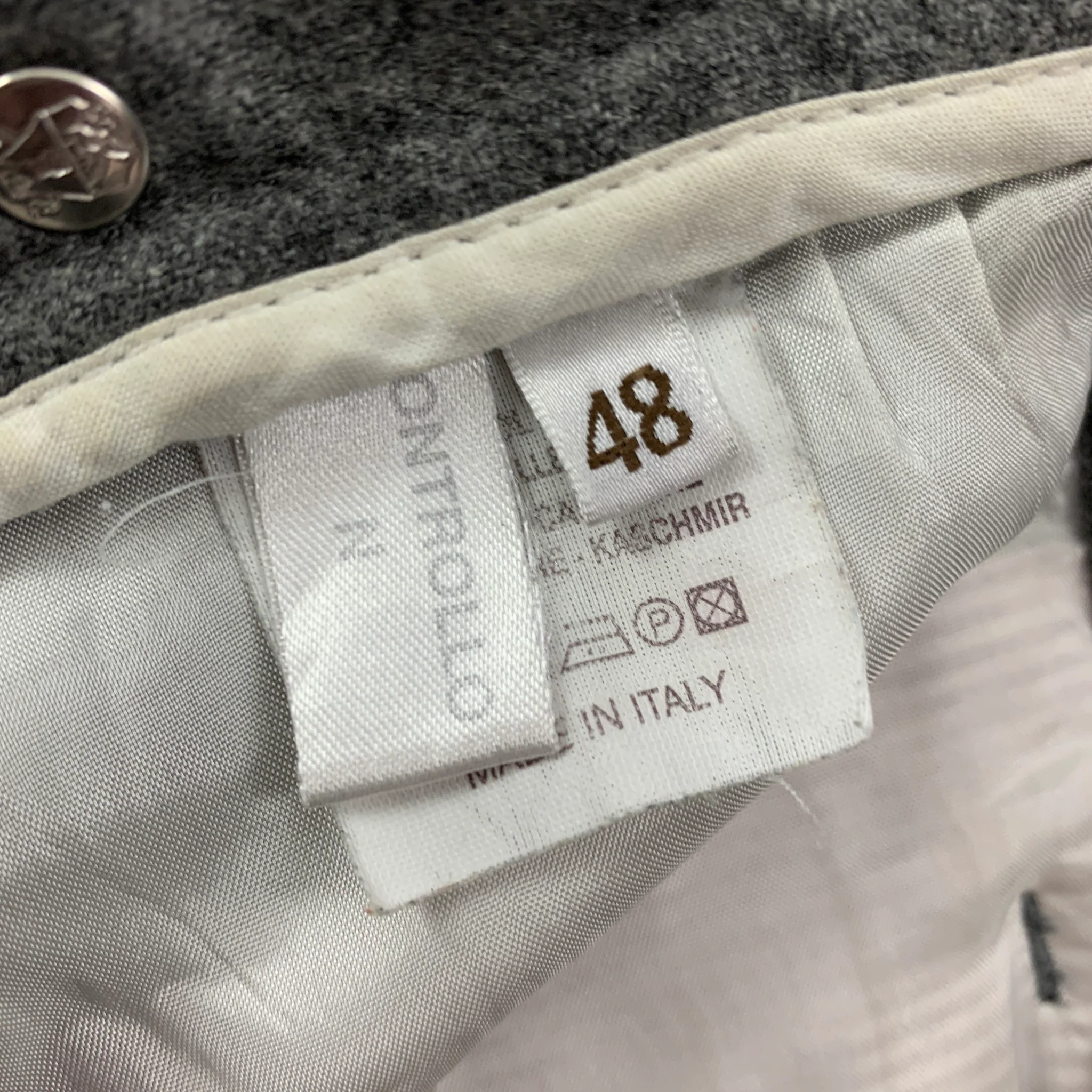 BRUNELLO CUCINELLI Size 32 Gray Lana Wool Cashmere Button Fly Casual Pants - Image 3