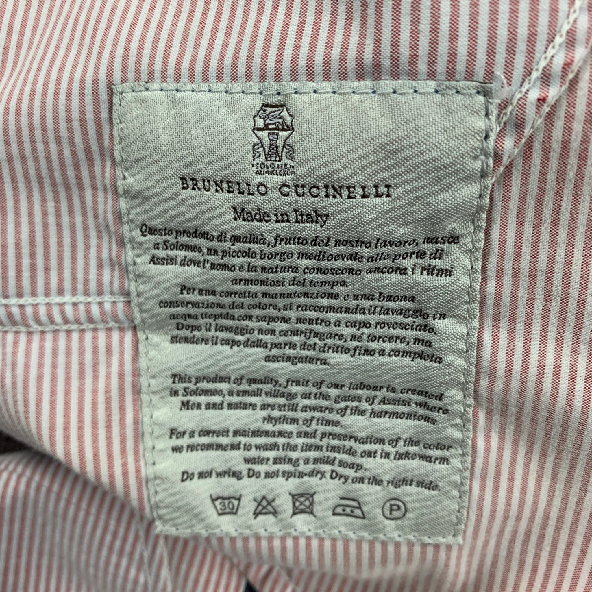 BRUNELLO CUCINELLI Size 34 Blue Washed Cotton Button Fly Jeans - Image 7
