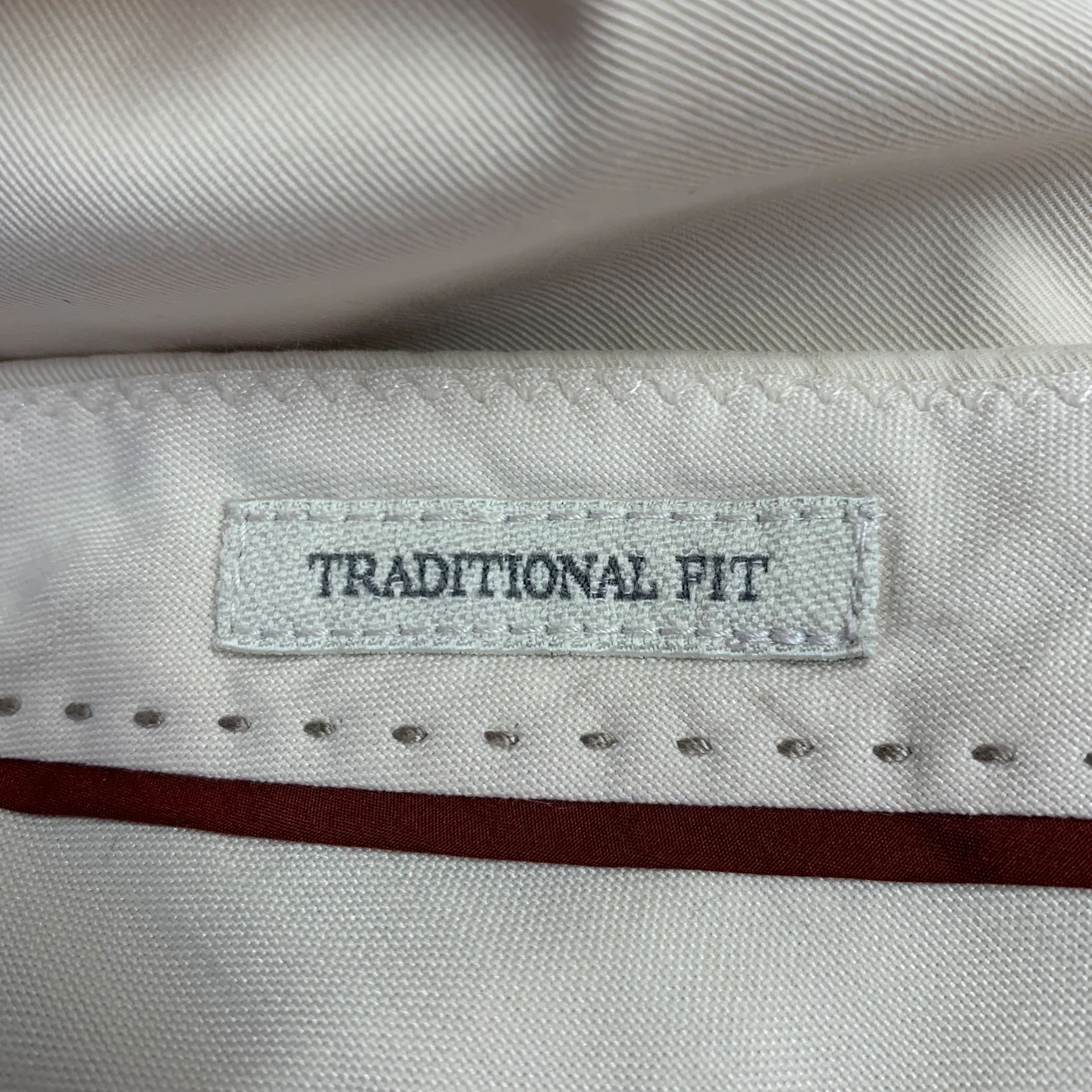 BRUNELLO CUCINELLI Size 36 Beige Stone Cotton Blend Flat Front Casual Pants - Image 5