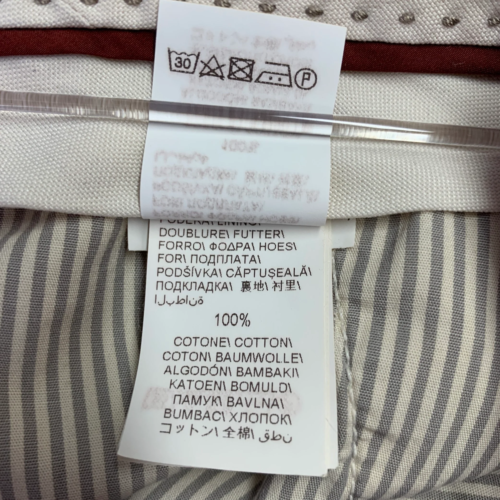 BRUNELLO CUCINELLI Size 36 Beige Stone Cotton Blend Flat Front Casual Pants - Image 8