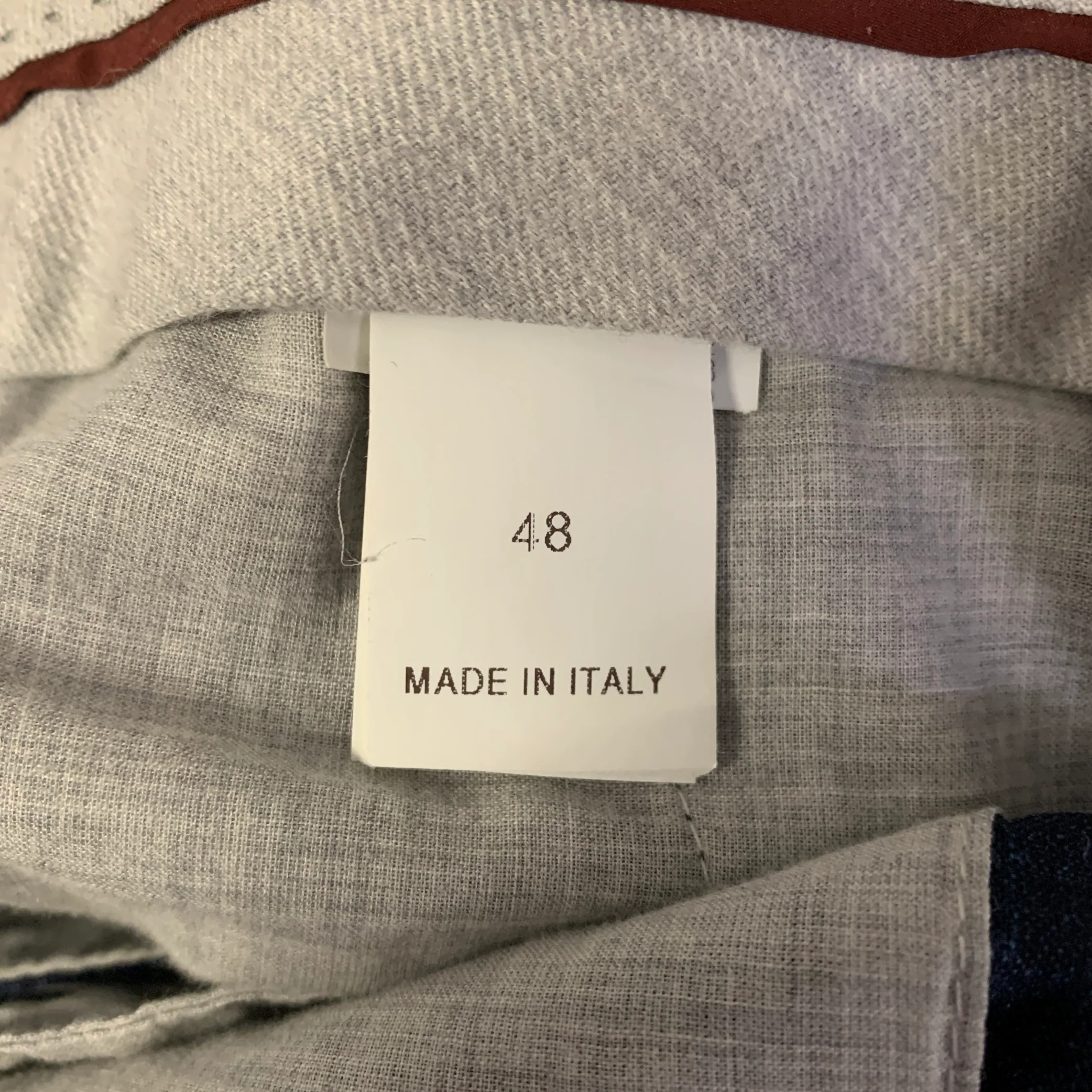 BRUNELLO CUCINELLI Size 38 Navy Blue Window Pane Wool Blend Suit - Image 13