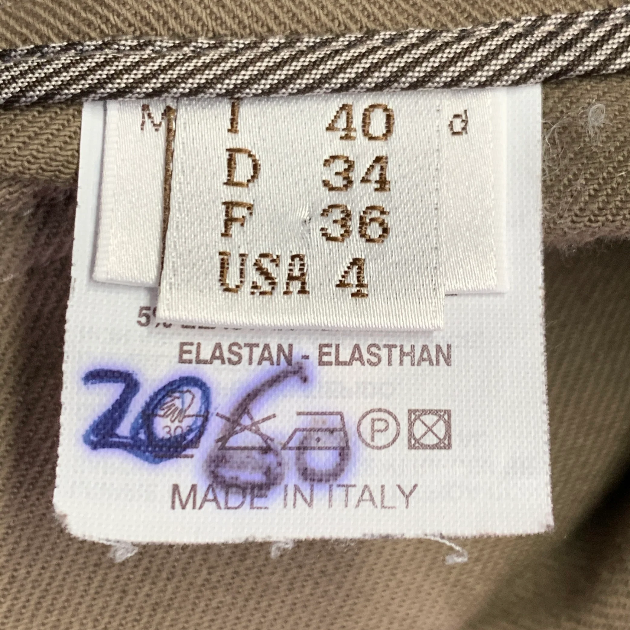 BRUNELLO CUCINELLI Size 4 Brown Cotton Blend Twill Flat Front Casual Pants - Image 5