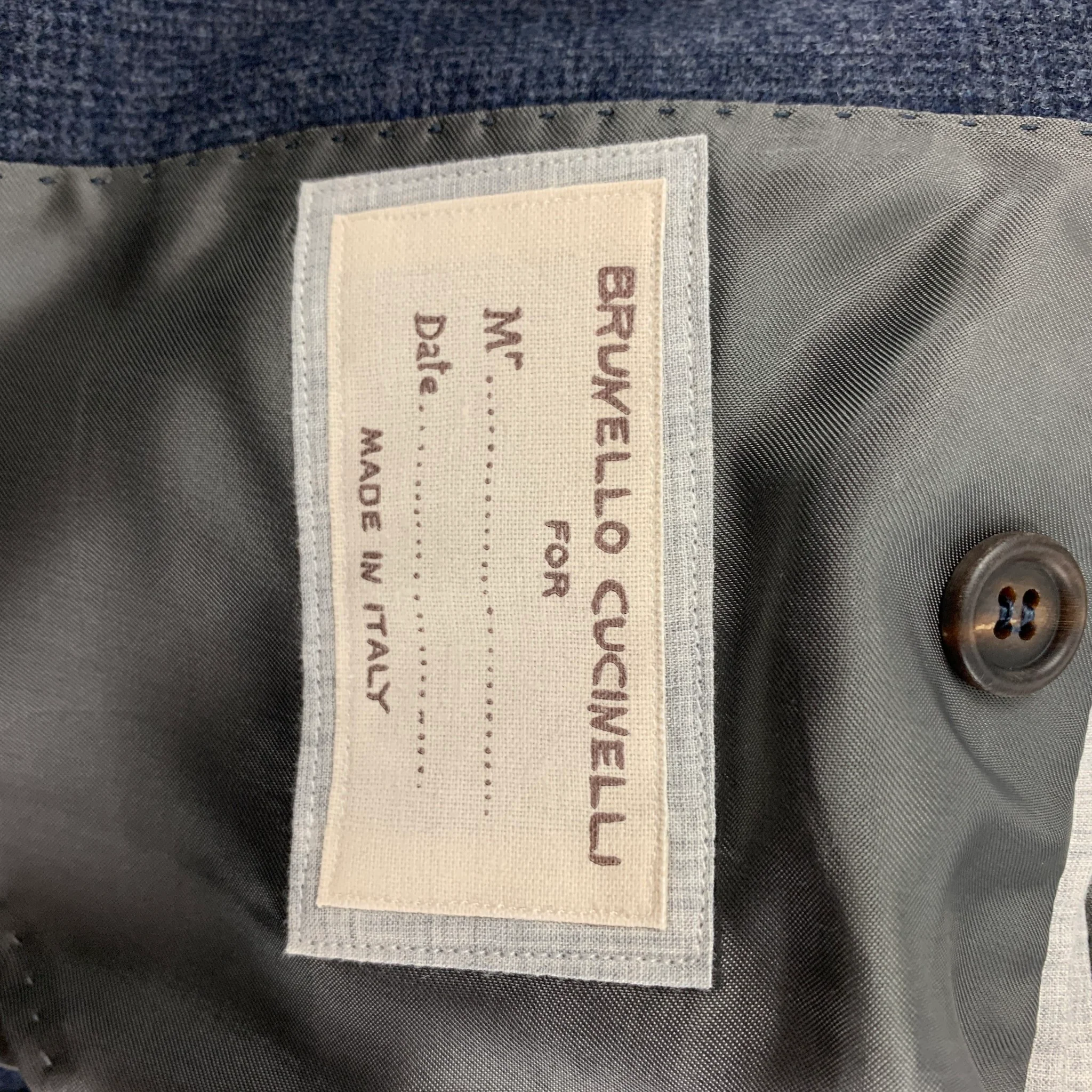 BRUNELLO CUCINELLI Size 40 Blue Glenplaid Wool Blend Sport Coat - Image 8