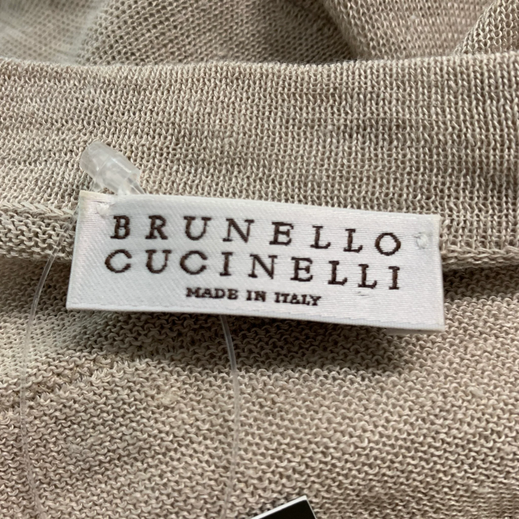 BRUNELLO CUCINELLI Size L Camel Mixed Fabrics Oversized Pullover - Image 5