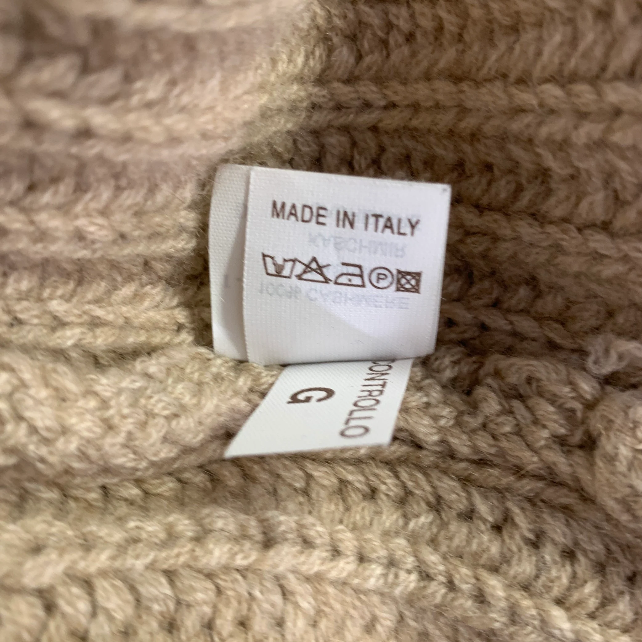 BRUNELLO CUCINELLI Size M Beige Camel Cashmere Wide Sleeves Cardigan - Image 7