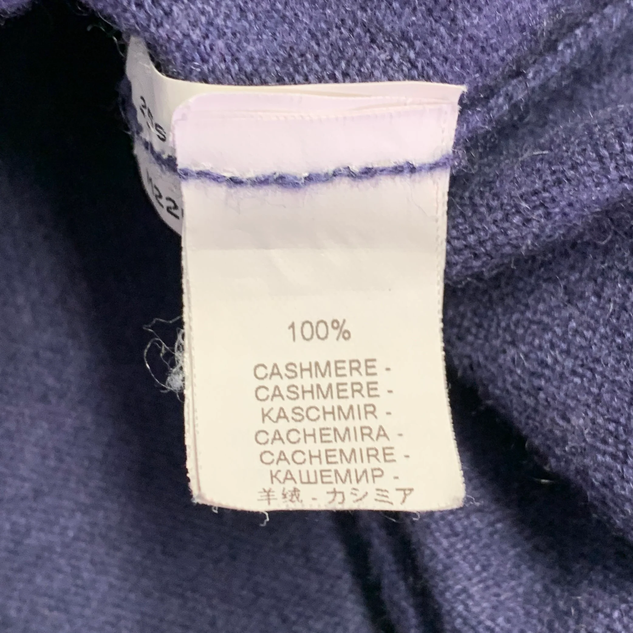 BRUNELLO CUCINELLI Size S Purple Grey Contrast Trim Cashmere V-Neck Pullover - Image 7