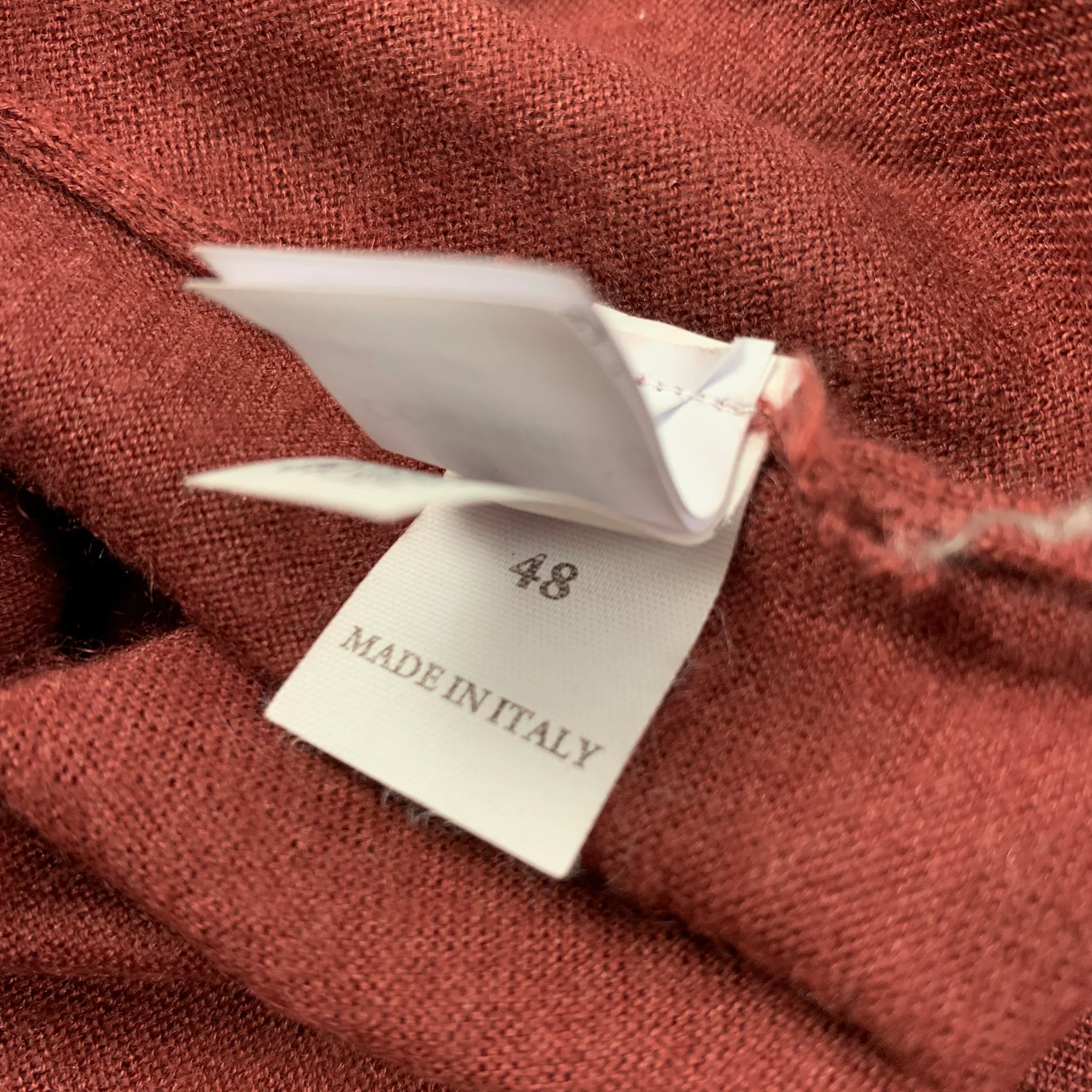 BRUNELLO CUCINELLI Size S Red Cashmere Silk Bomber Jacket - Image 5