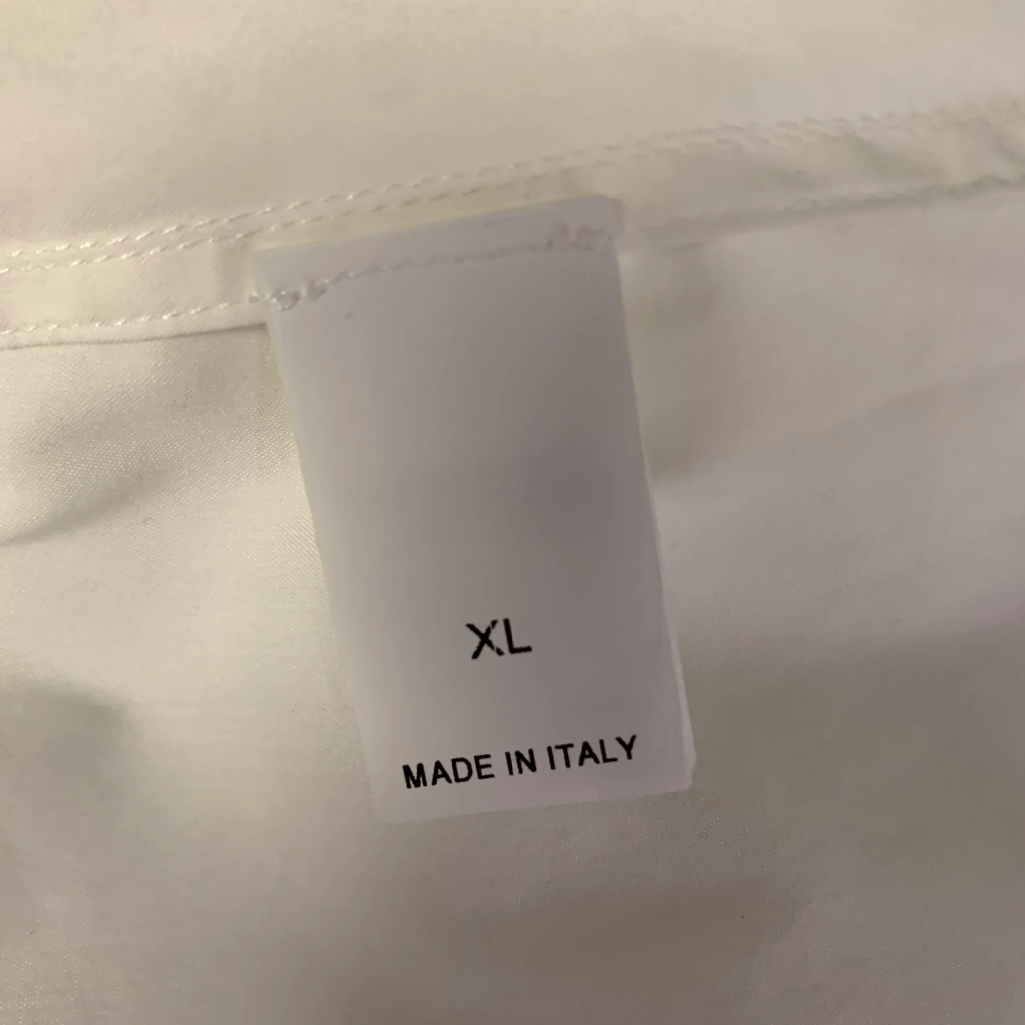 BRUNELLO CUCINELLI Size XL White Cotton Blend Beaded Shirt - Image 6