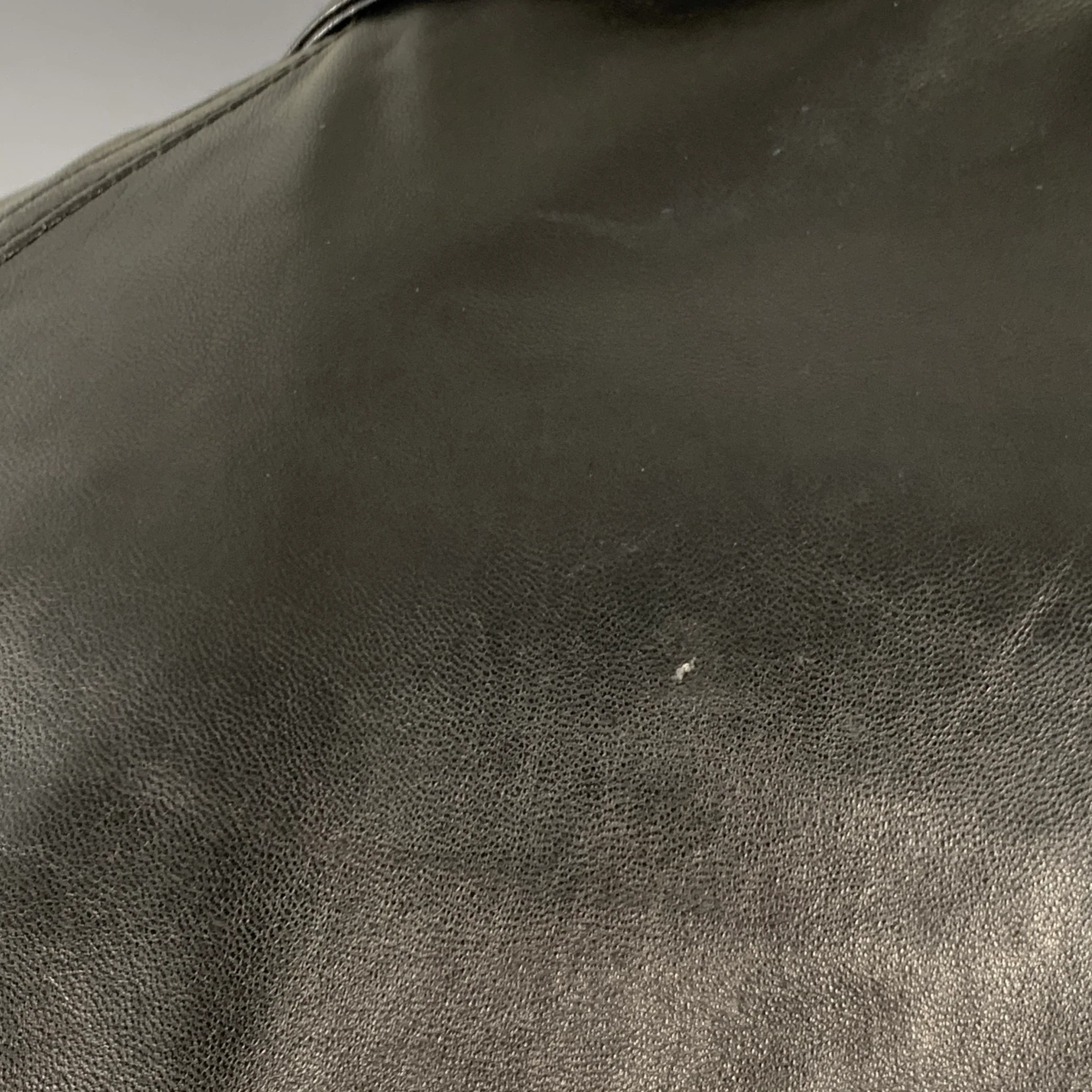 BRUNO MAGLI Size 42 Black Leather Zip Up Jacket - Image 4