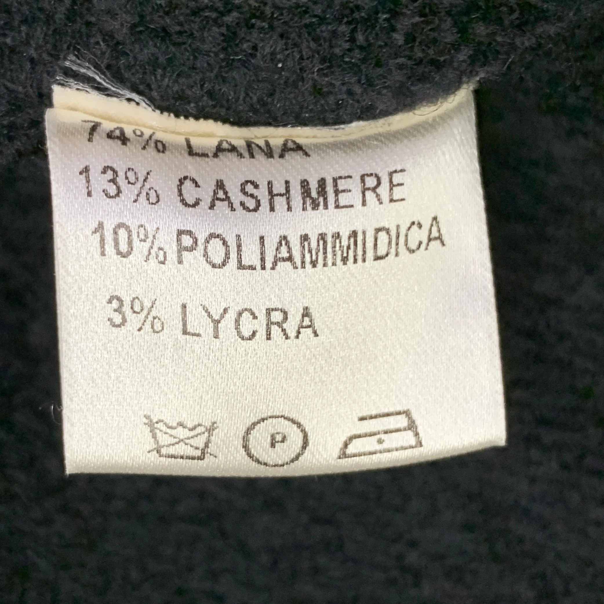BRUNO MANETTI Size 4 Black Wool Cashmere Blend Knit Hooded Toggle Closure Coat - Image 6