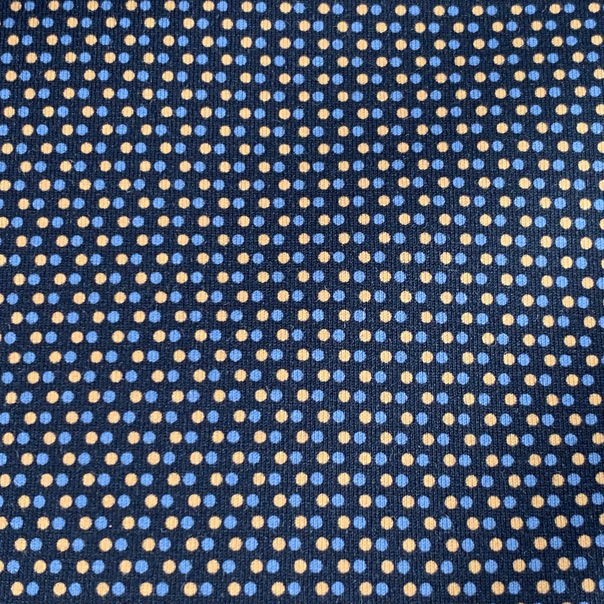 BUGATCHI Size XL Black Blue Yellow Dots Cotton Blend Long Sleeve Shirt - Image 2