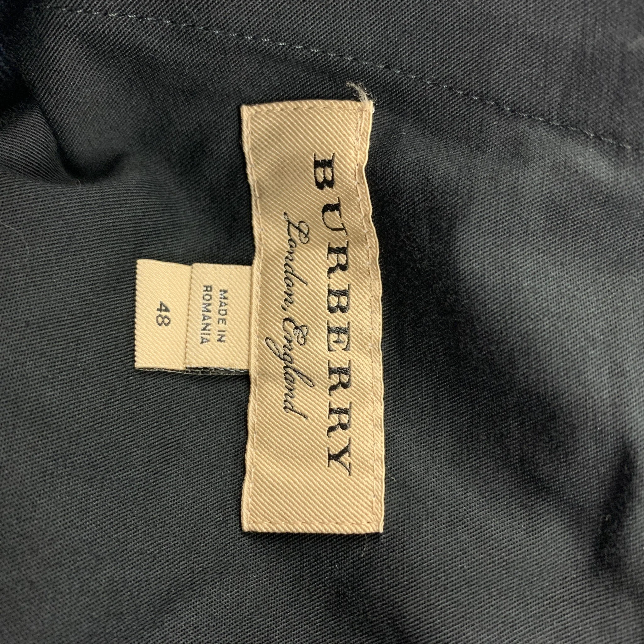 BURBERRY BLACK LABEL Size 32 Green Black Navy Blackwatch Plaid Dress Pants - Image 5