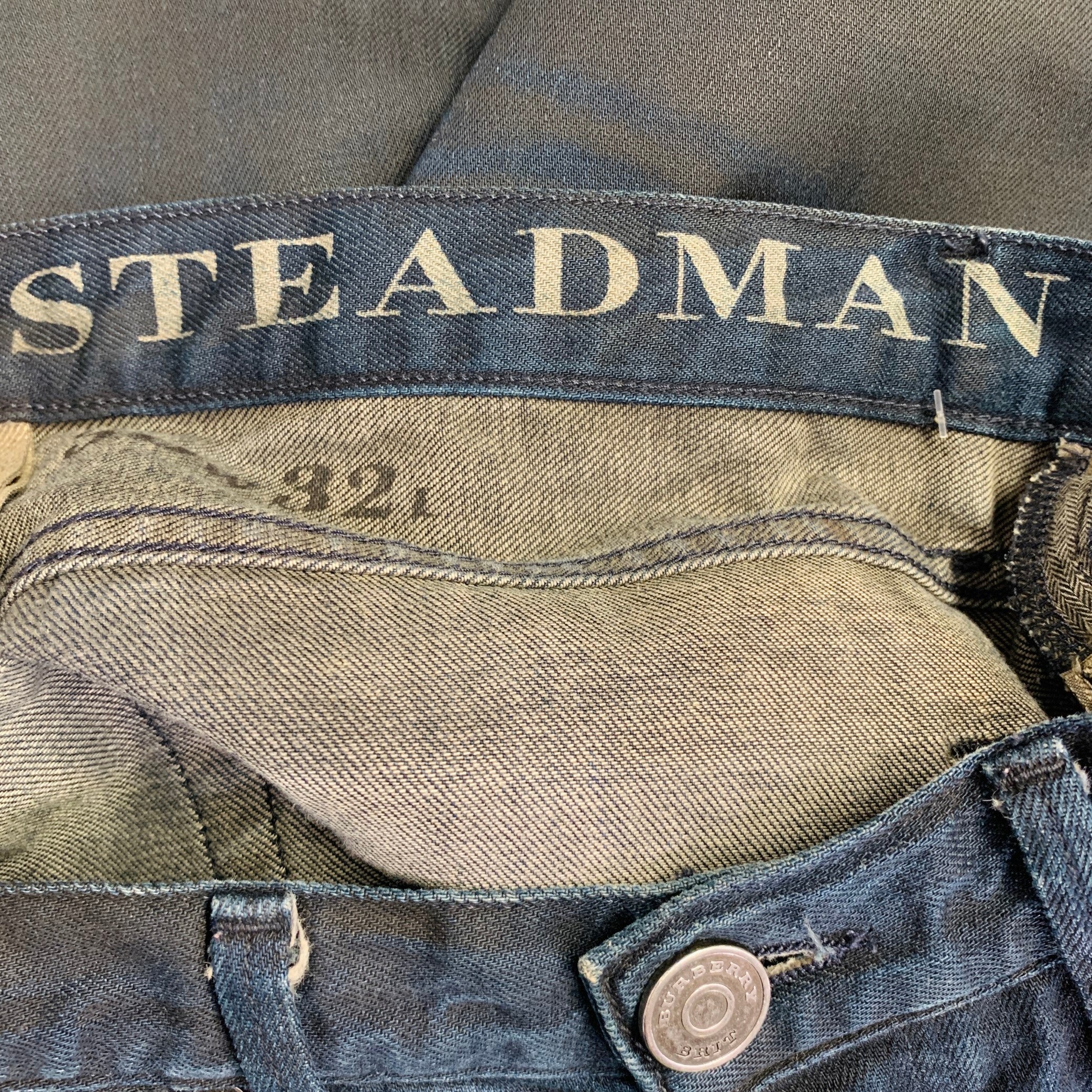 BURBERRY BRIT Size 30 -Steadman- Navy Cotton Straight Jeans - Image 5