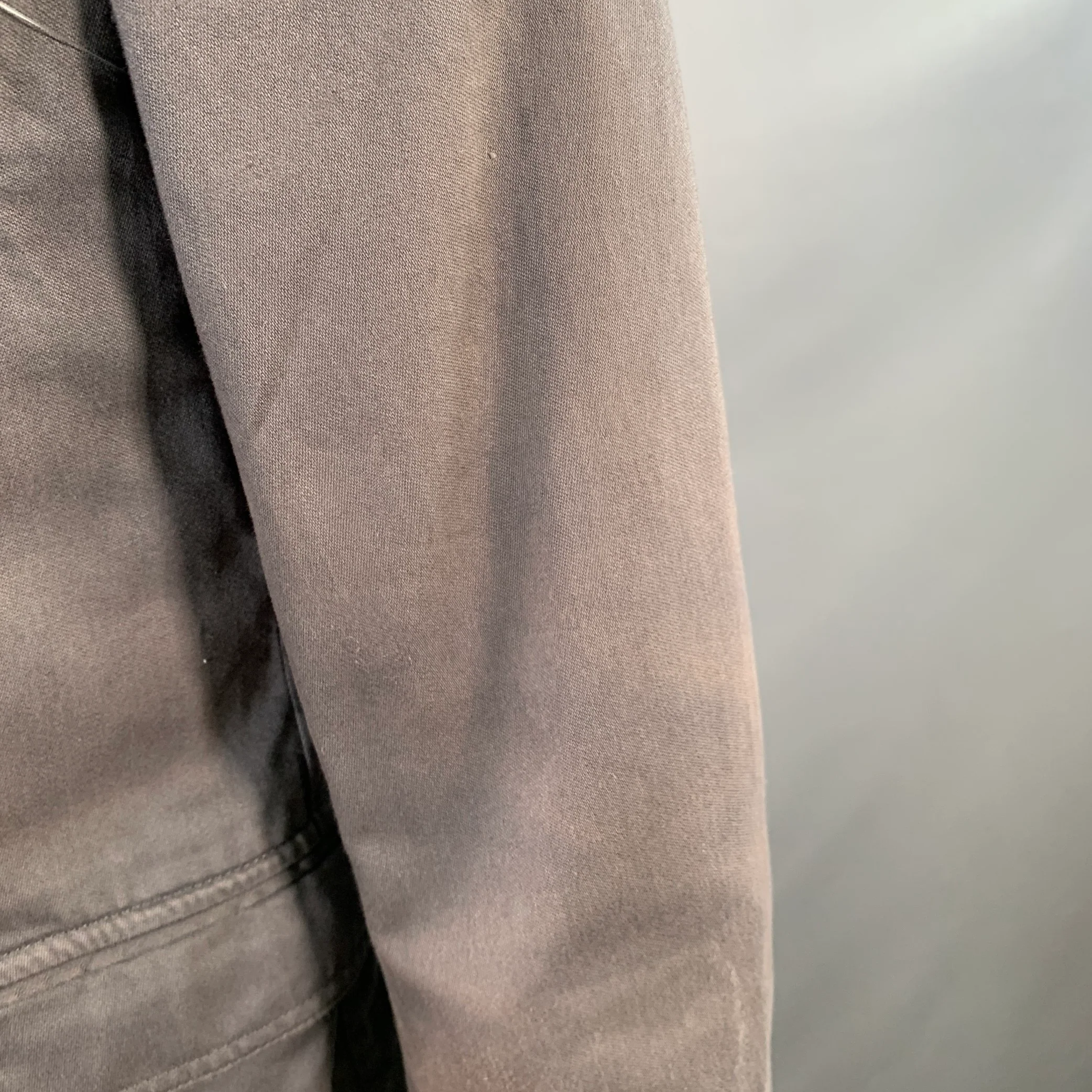 BURBERRY BRIT Size L Grey Slate Cotton Buttoned Jacket - Image 6