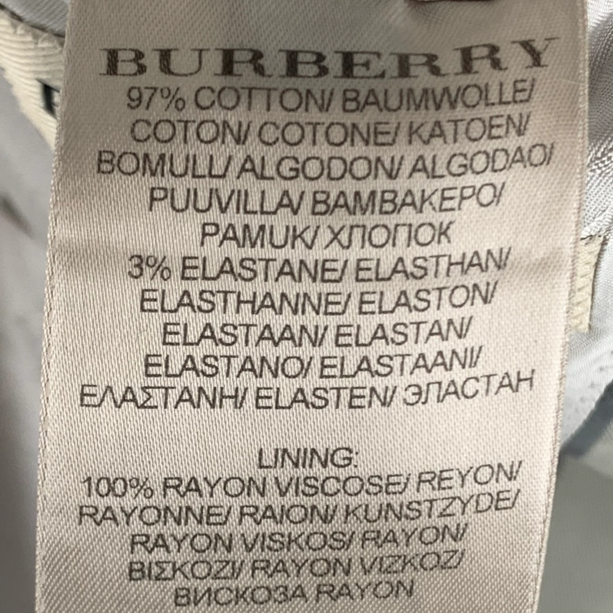 BURBERRY LONDON Chest Size 40 Grey Cotton / Elastane Single breasted Sport Coat - Image 6