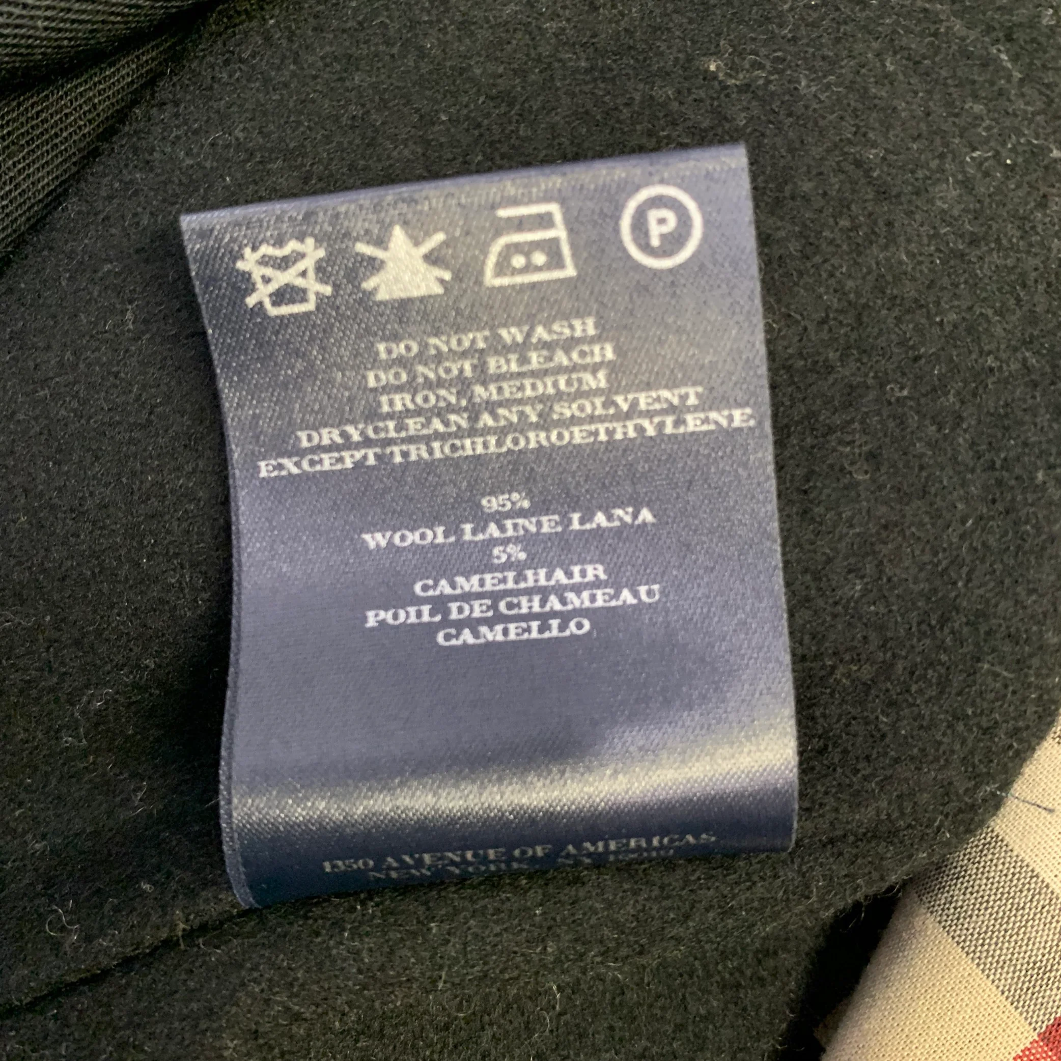 BURBERRY LONDON Size 44 Black Wool Raglan Coat - Image 7