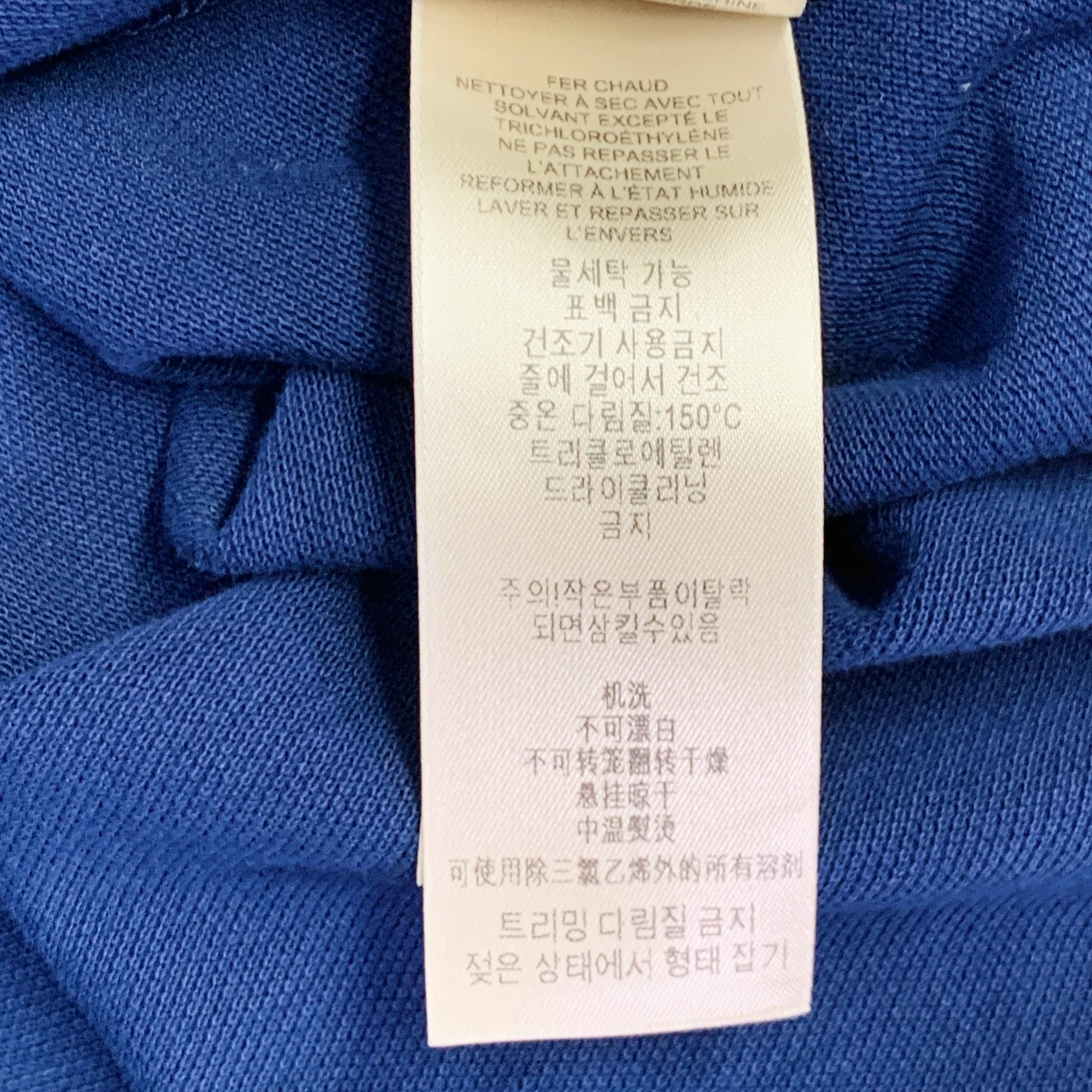 BURBERRY LONDON Size M Blue Olive Contrast Trim Cotton Pique Half Placket Polo - Image 8